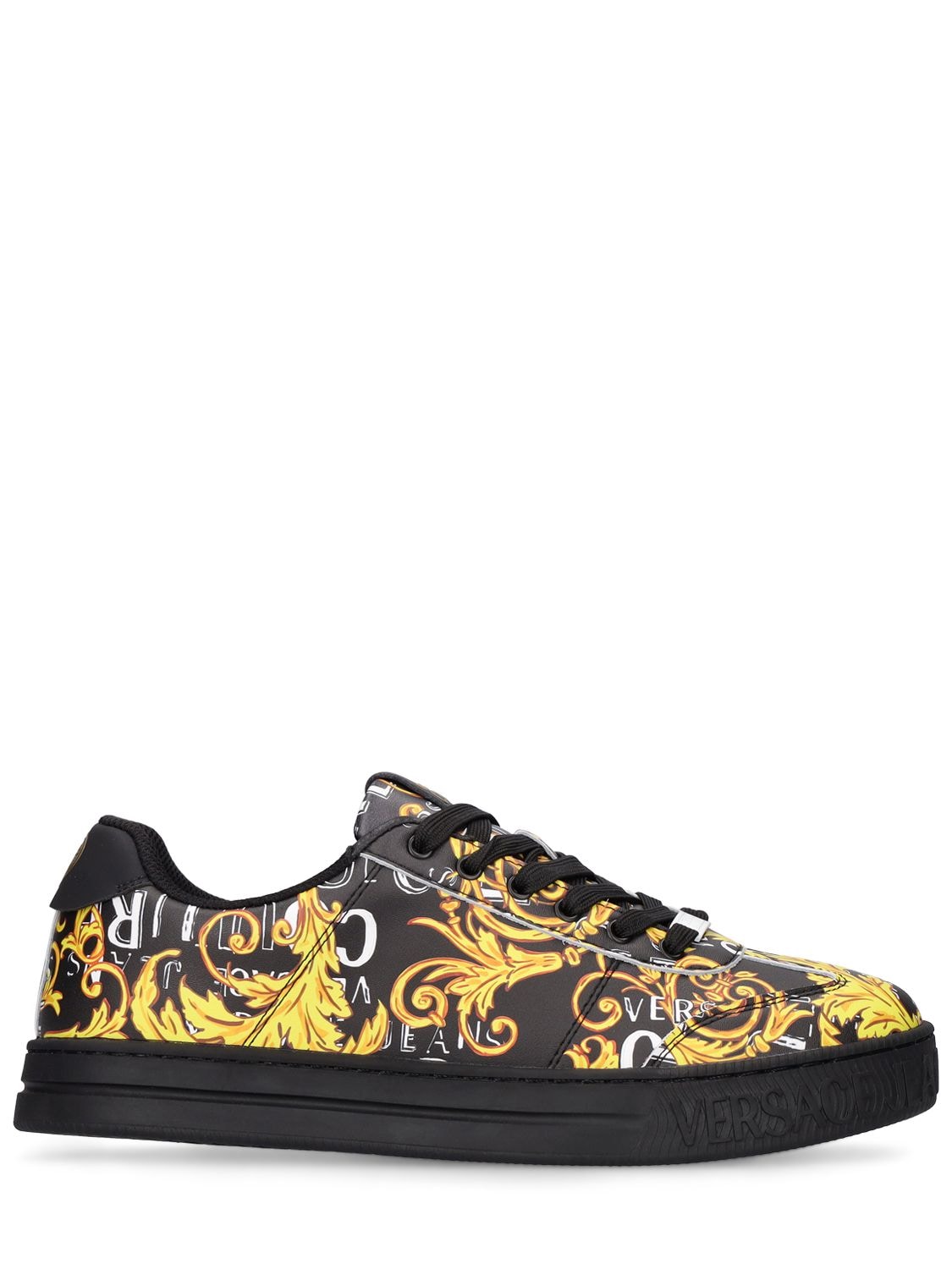 Sneakers Low Top Court In Pelle - VERSACE JEANS COUTURE - Modalova