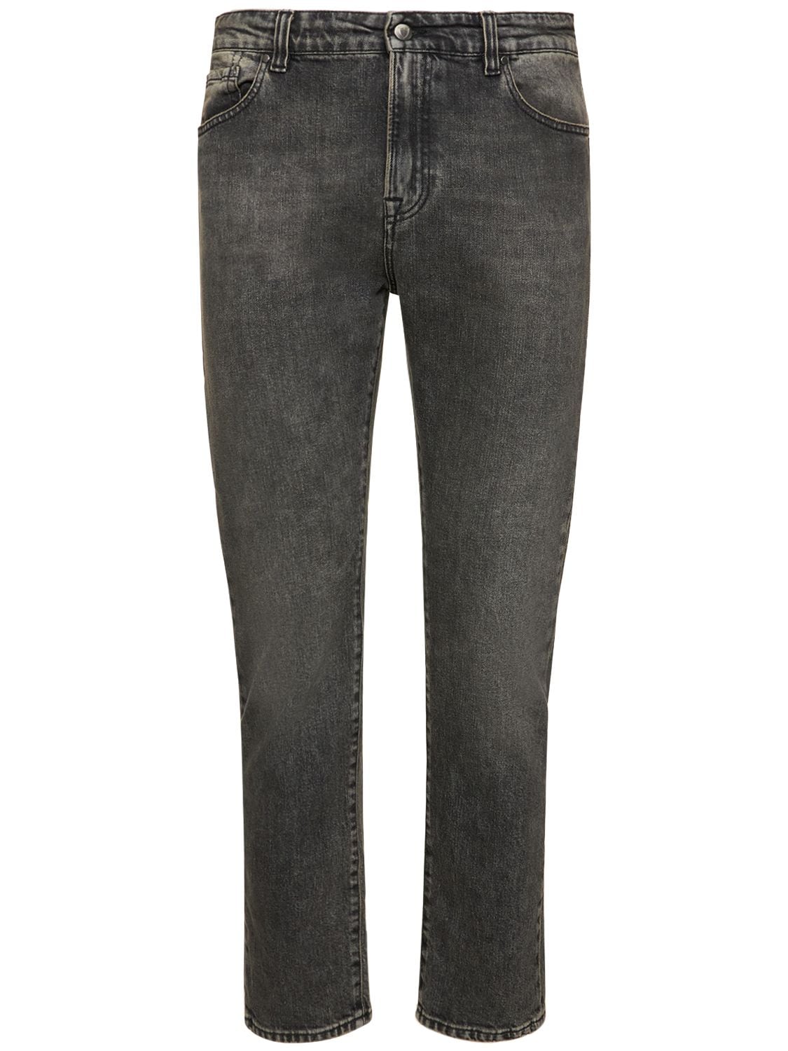 Jeans Slim Fit In Denim Di Cotone Stretch 16cm - HTC LOS ANGELES - Modalova