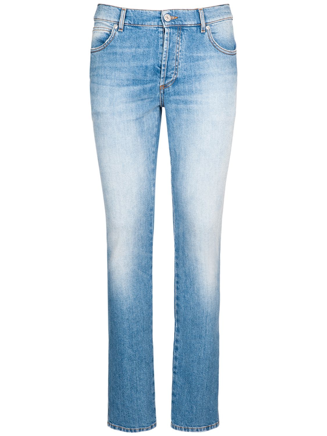 Jeans Slim Fit In Denim - BALMAIN - Modalova