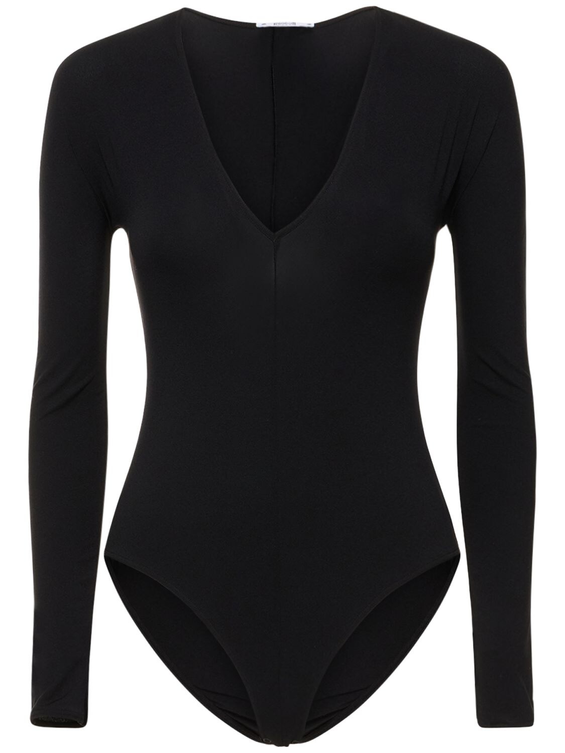The V Neck Stretch Jersey Bodysuit - WOLFORD - Modalova