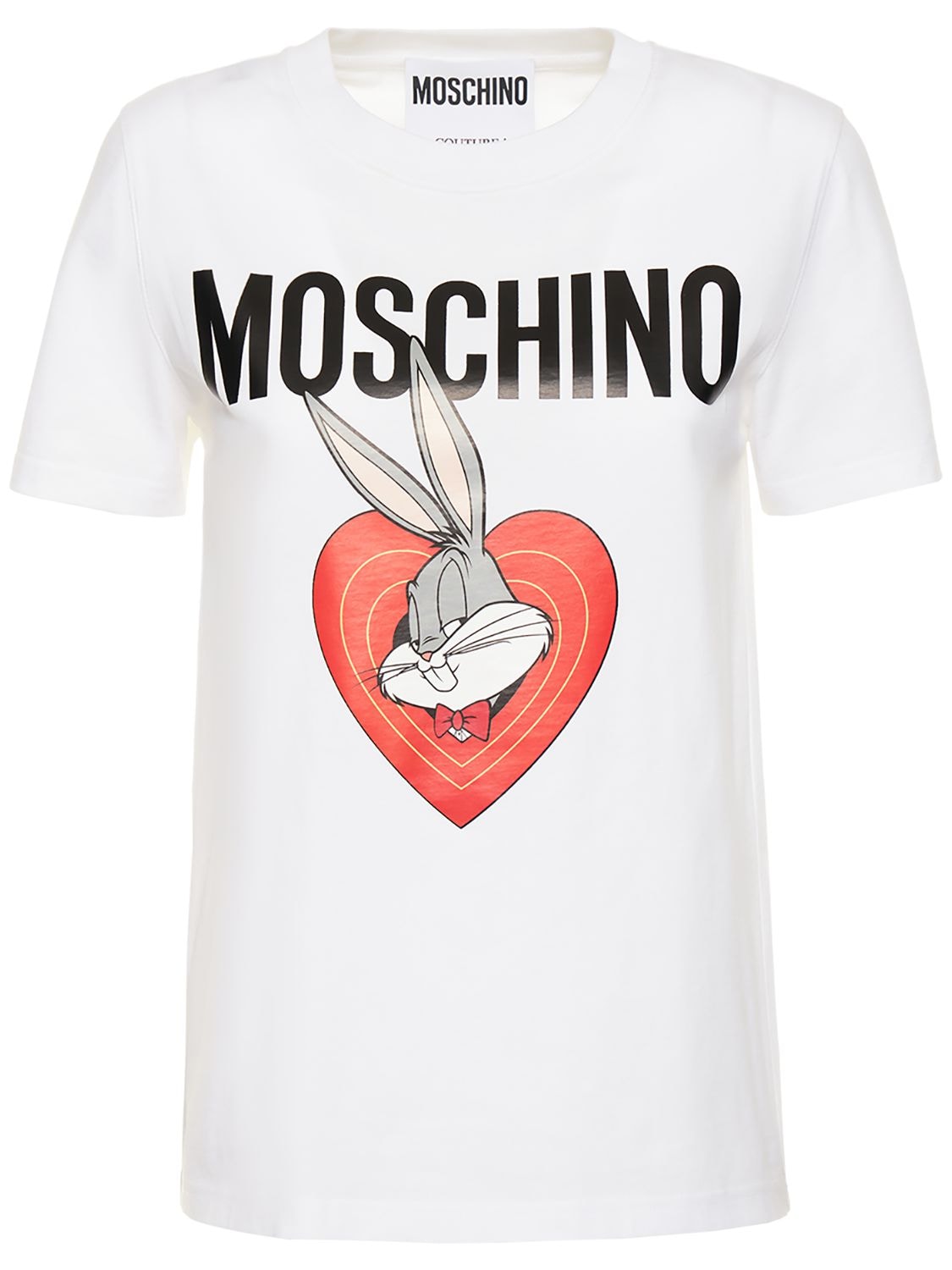 T-shirt Bugs Bunny In Jersey Di Cotone - MOSCHINO - Modalova