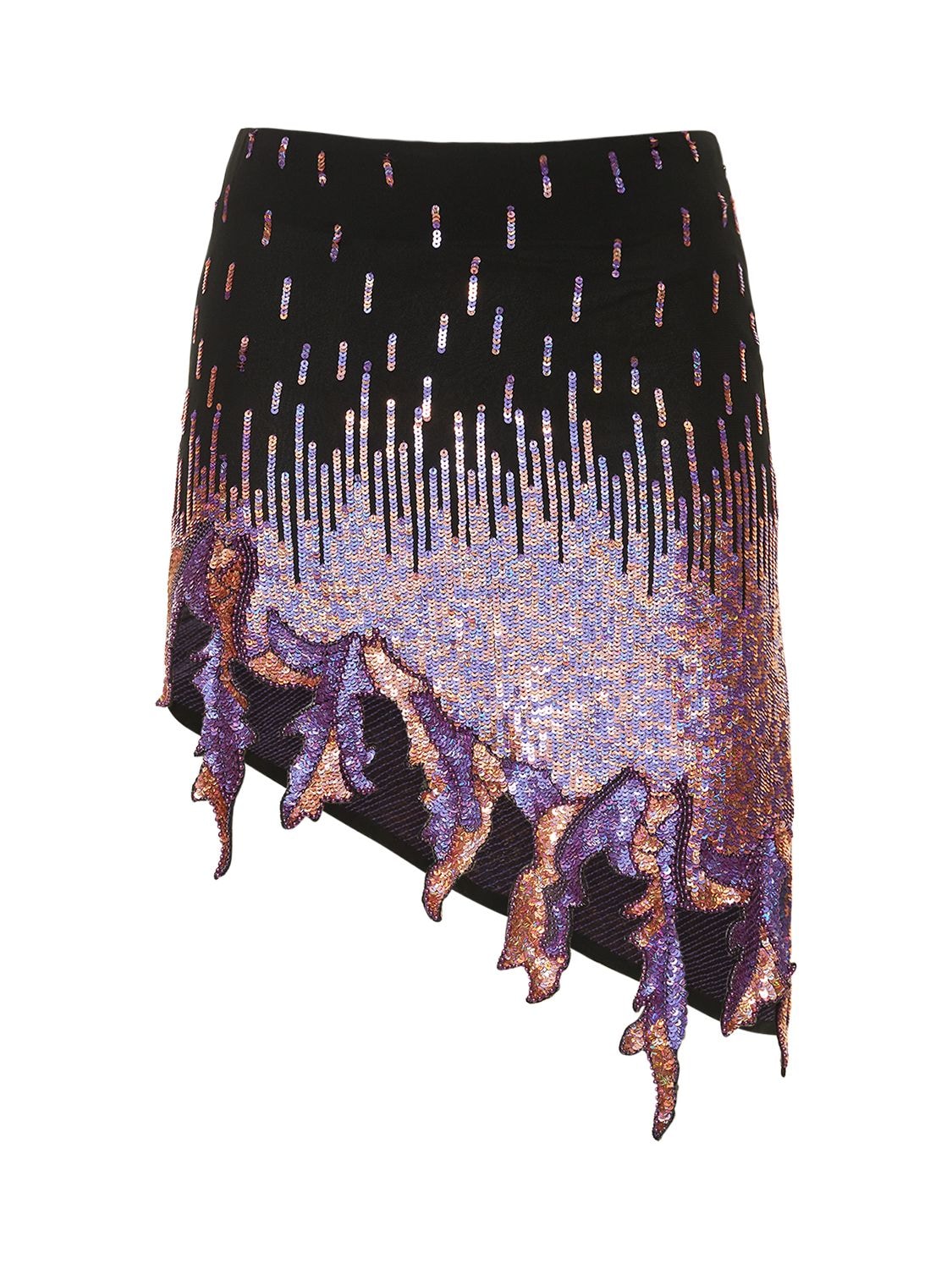 Embellished Viscose Mini Skirt - GIUSEPPE DI MORABITO - Modalova