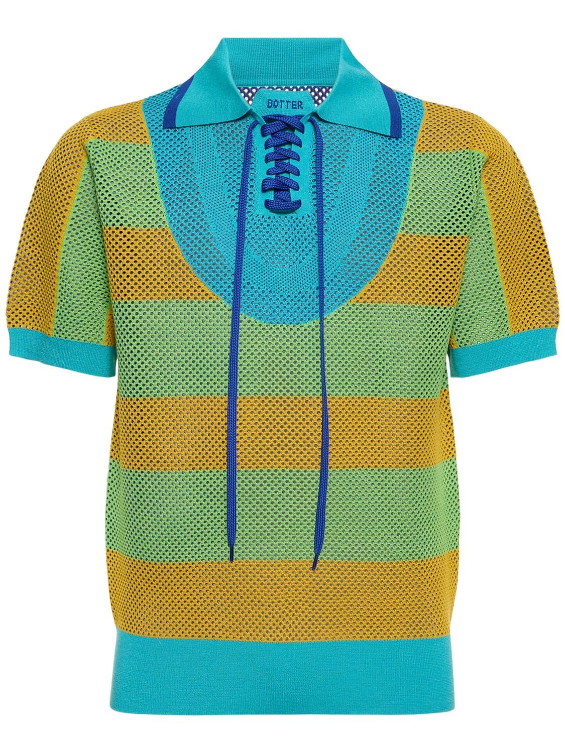 Striped Wool Blend Knit Polo - BOTTER - Modalova