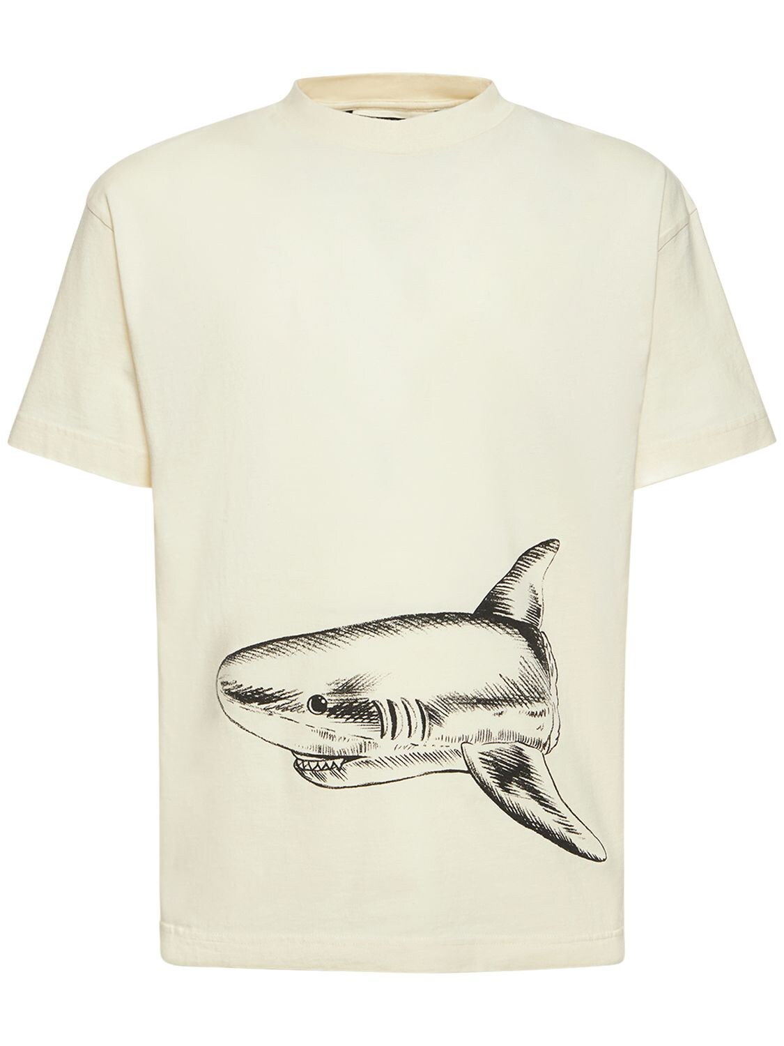 T-shirt Aus Baumwolljersey „broken Shark“ - PALM ANGELS - Modalova