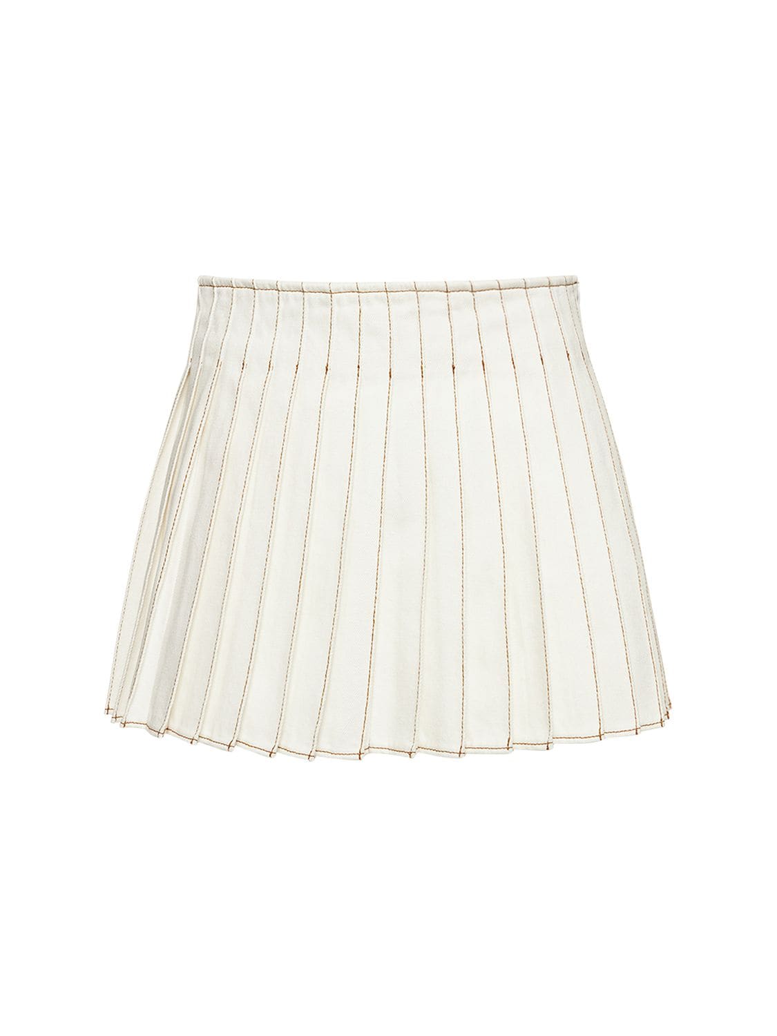 Pleated Cotton Mini Skirt - AMI PARIS - Modalova