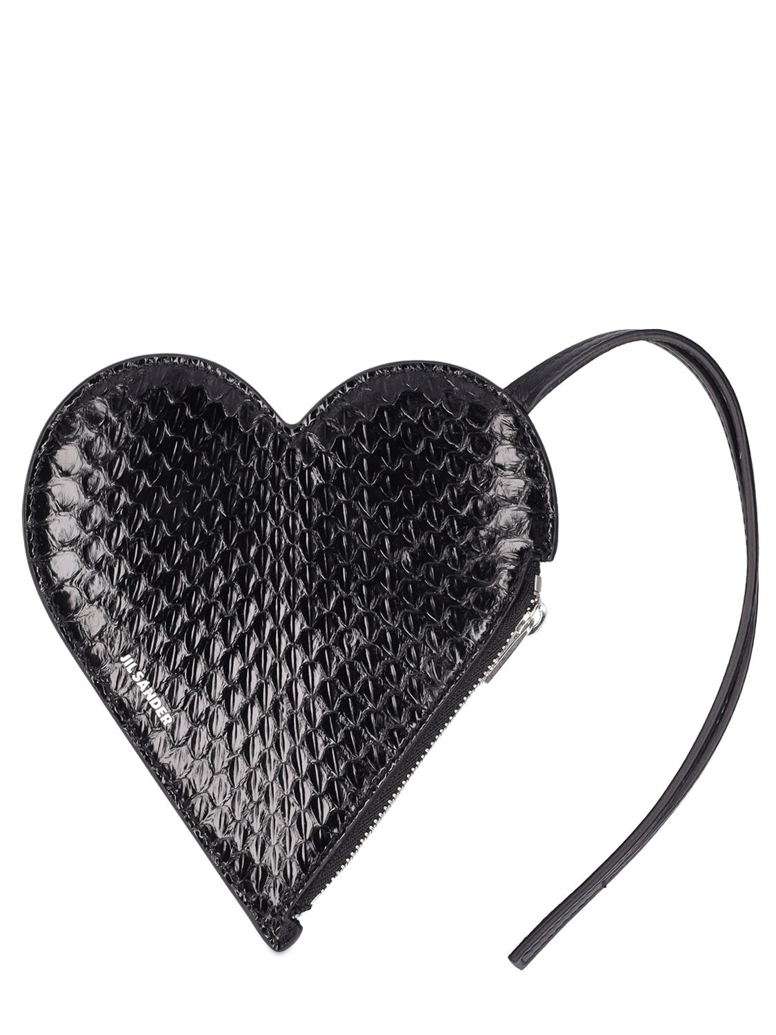 Heart-shaped Snakeskin Pouch - JIL SANDER - Modalova