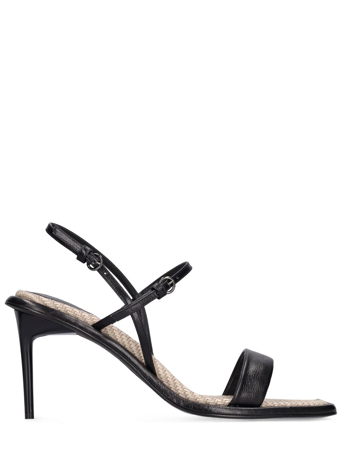 Mm Straw Leather High Heel Sandals - MAX MARA - Modalova