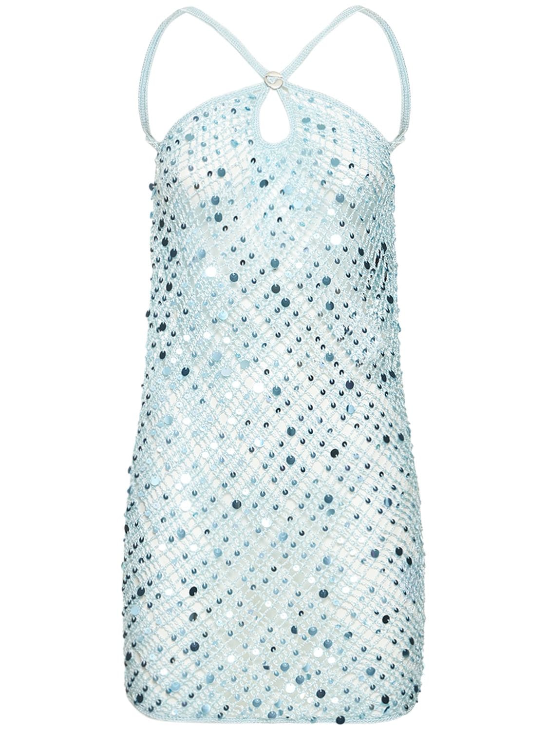 Sequined Crochet Mini Dress - COPERNI - Modalova