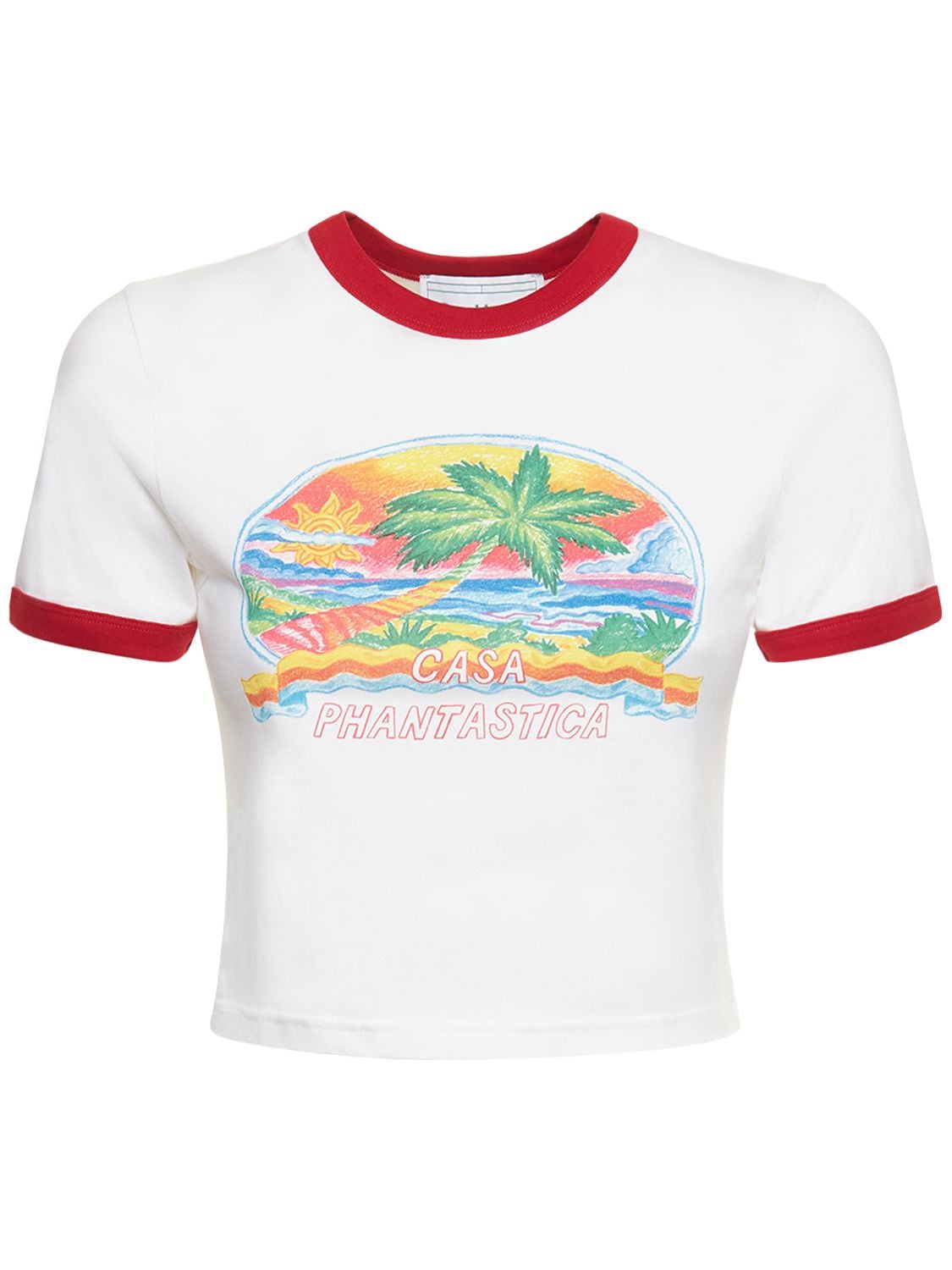 T-shirt Cropped Casa Phantastica Con Stampa - CASABLANCA - Modalova