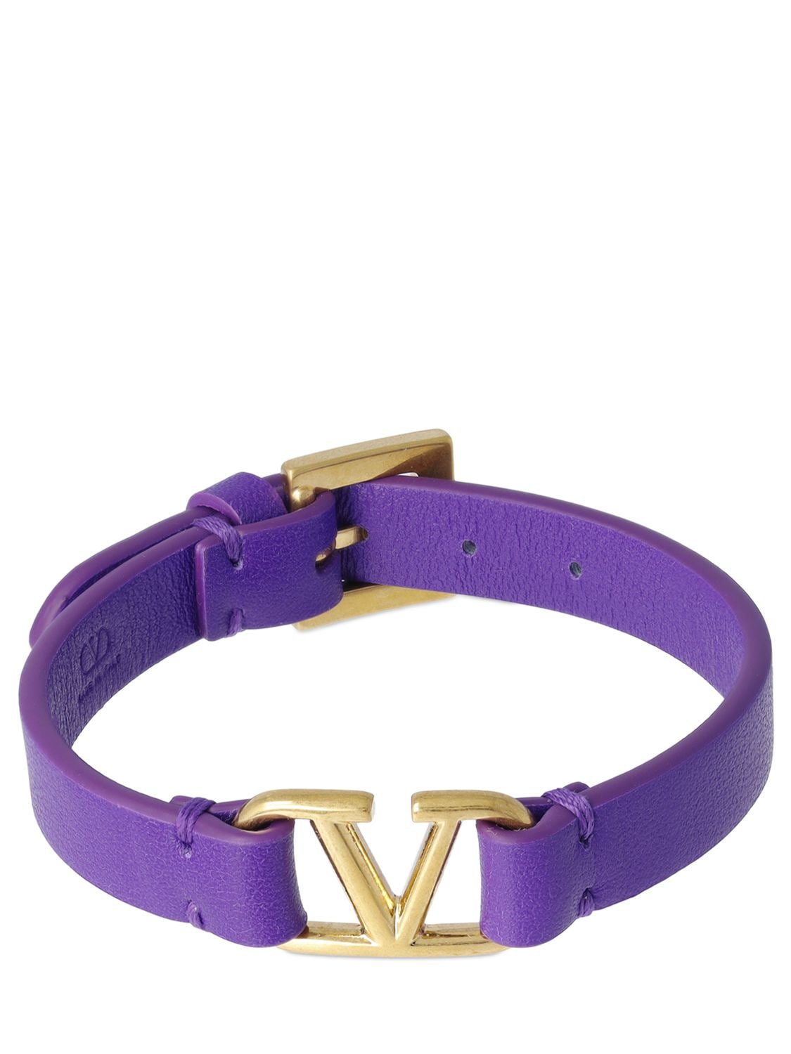 Armband Aus Leder Mit V-logo - VALENTINO GARAVANI - Modalova