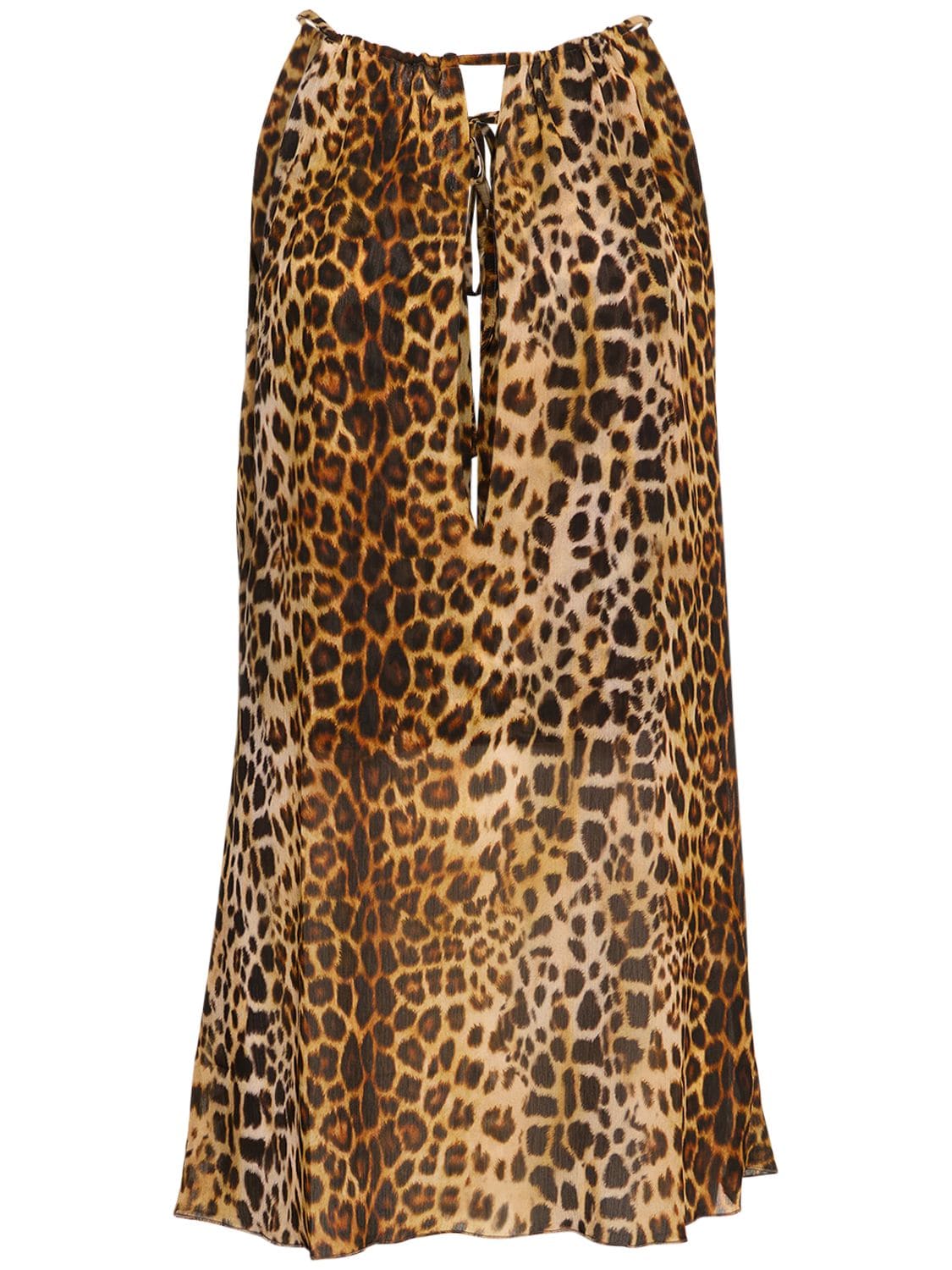 Ziggy Leopard Print Mini Halter Dress - ALEX RIVIÈRE STUDIO - Modalova