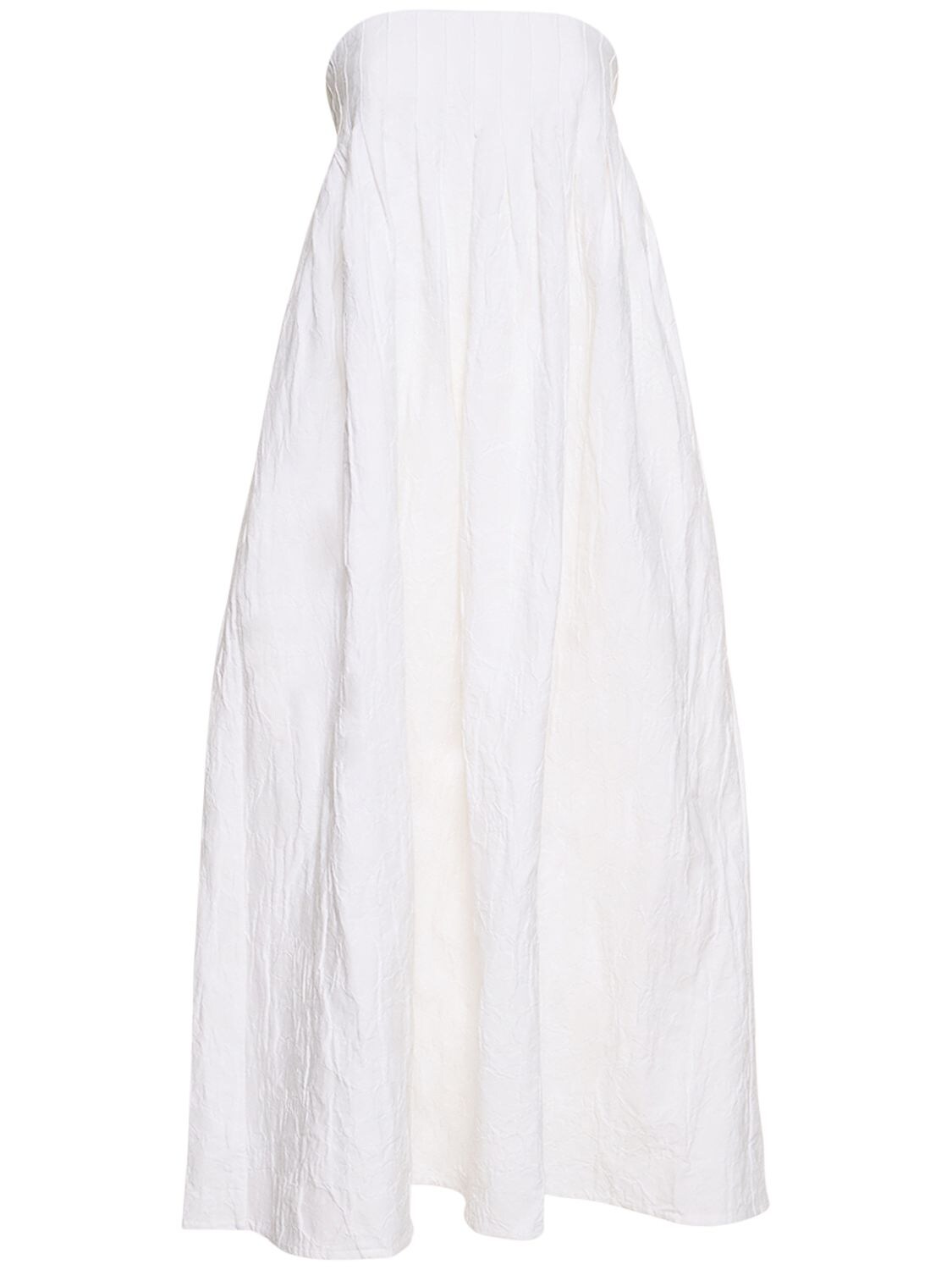 Trägerloses Kleid Aus Knitter-baumwollmischung - CO - Modalova