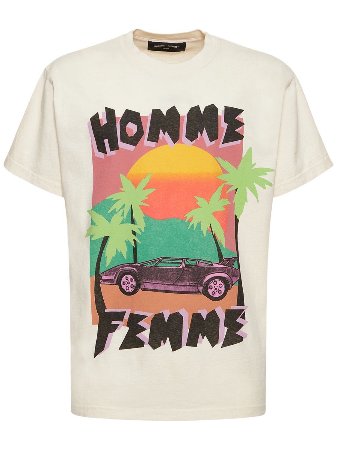 T-shirt Aus Baumwolljersey „paper Cut“ - HOMME + FEMME LA - Modalova