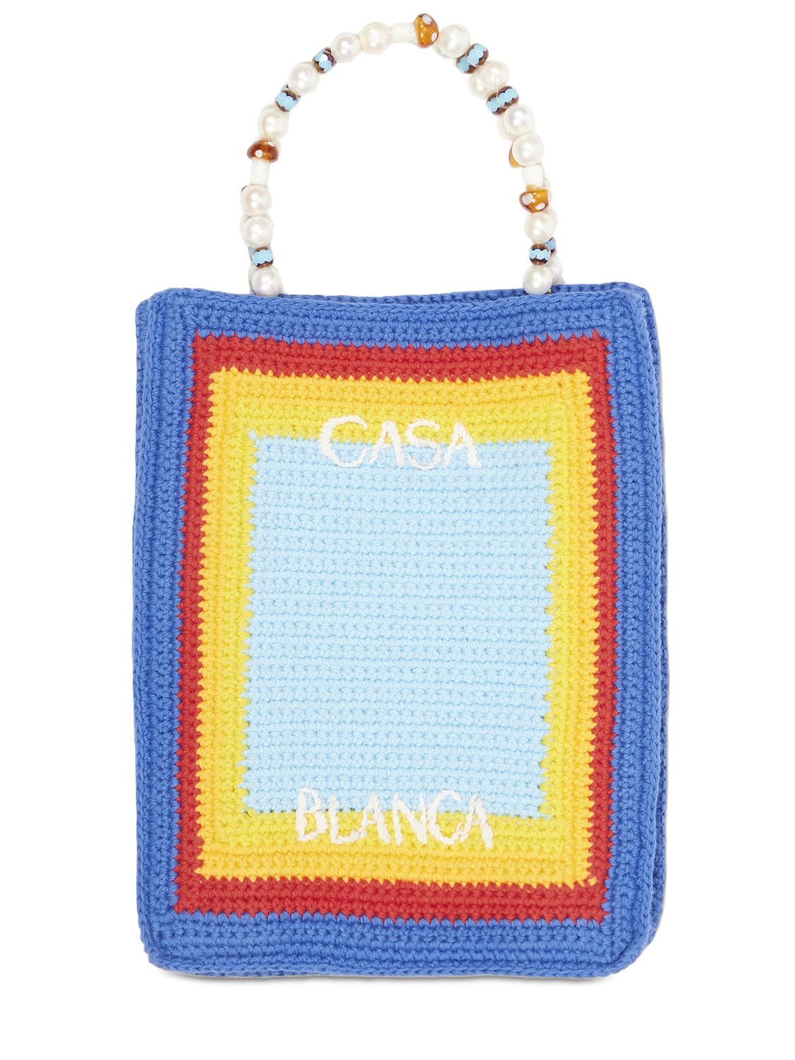 Beaded Crochet Tote Bag - CASABLANCA - Modalova