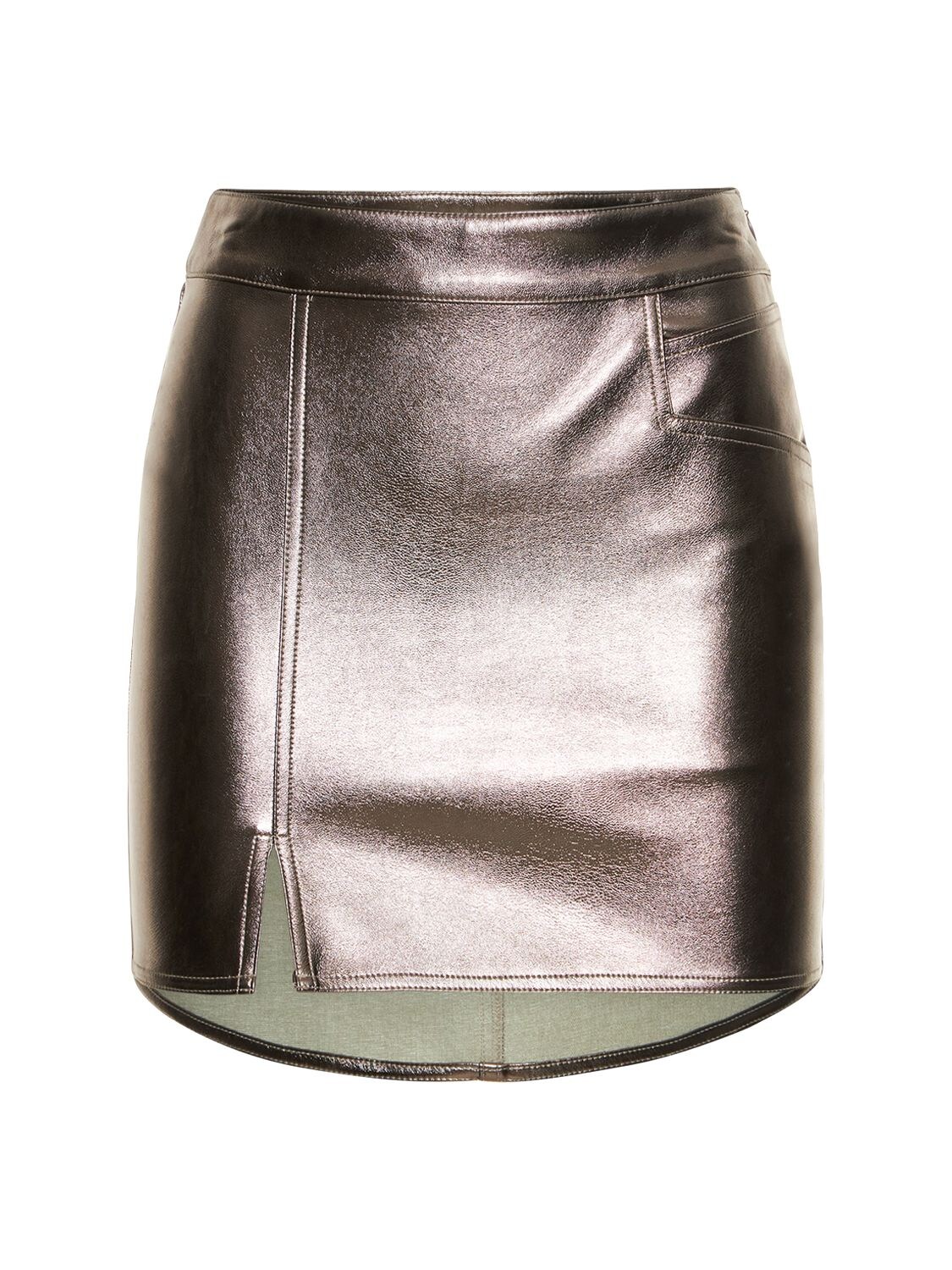 Talia Metallic Faux Leather Mini Skirt - ALIX NYC - Modalova