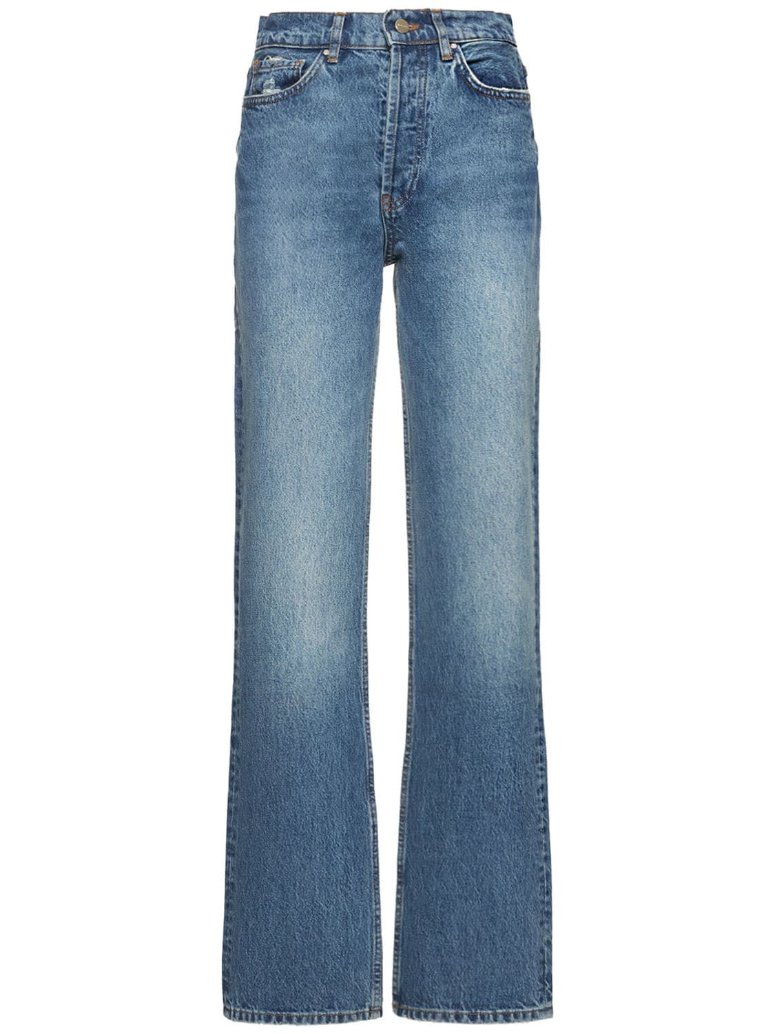 Kat Cotton Denim Straight Jeans - ANINE BING - Modalova