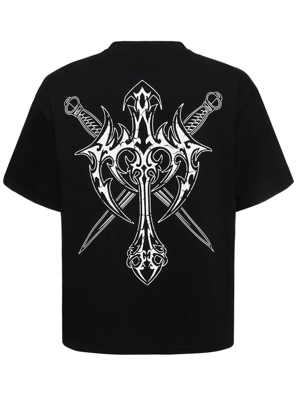 Cracked Cross & Dagger Cotton T-shirt - UNKNOWN - Modalova