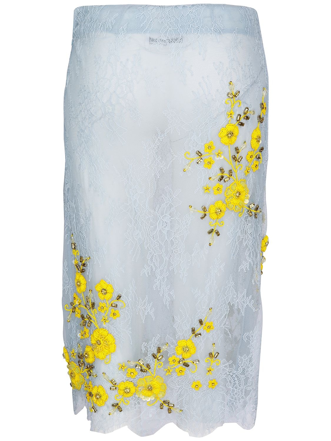 Lace Embroidered Midi Skirt - DES PHEMMES - Modalova