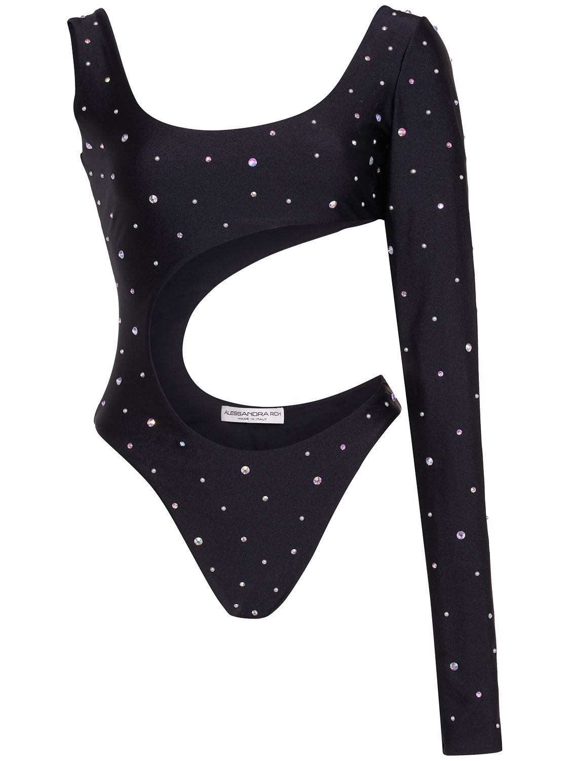Embellished Asymmetrical Cutout Swimsuit - ALESSANDRA RICH - Modalova