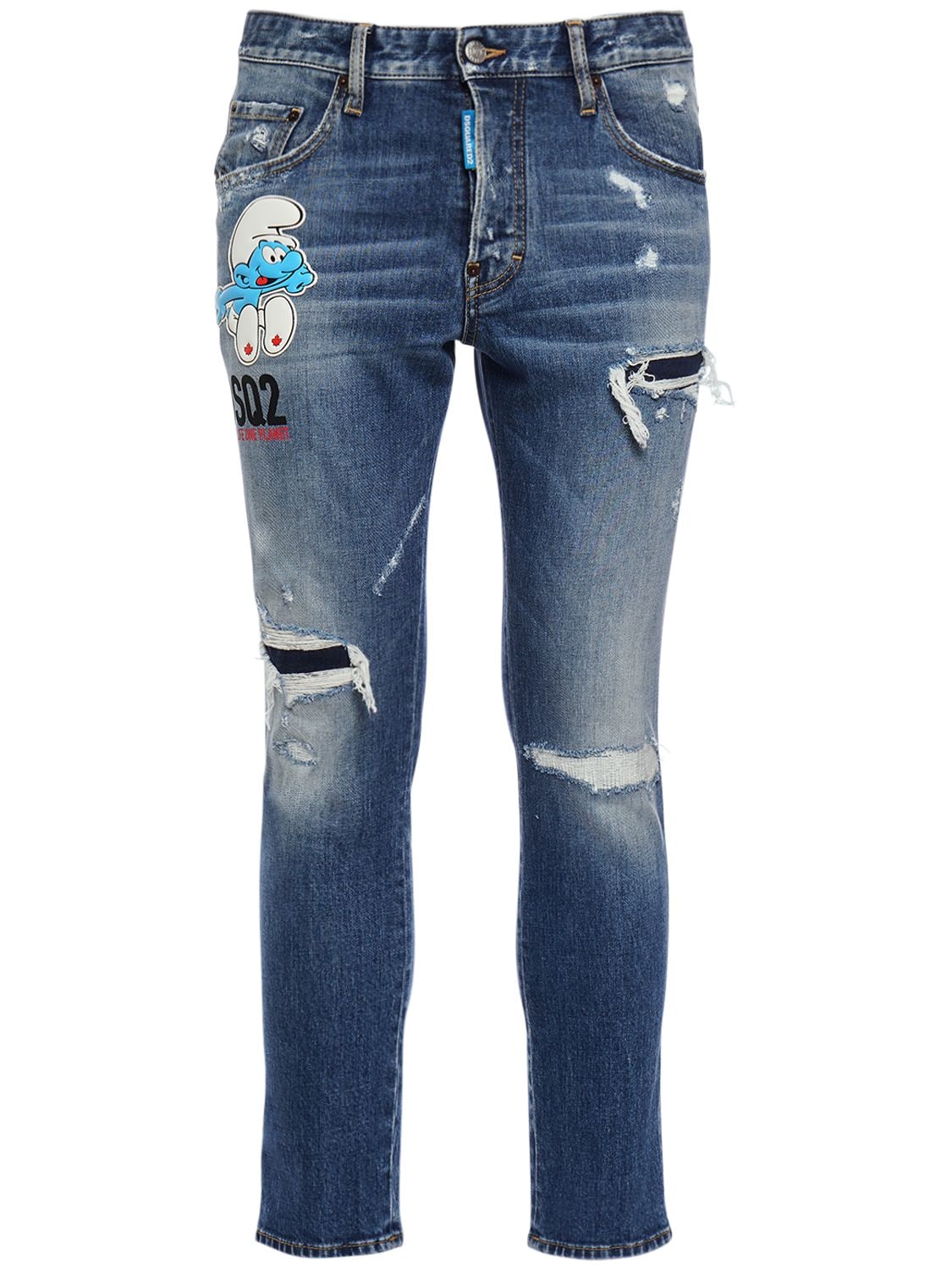 Smurfs Skater Denim Jeans - DSQUARED2 - Modalova