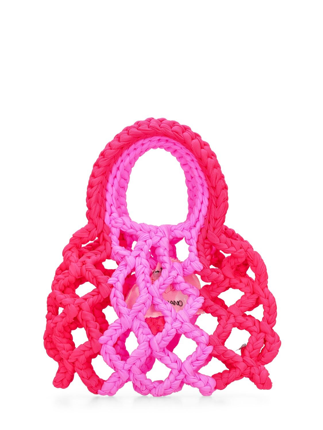 Bi-colored Crochet Top Handle Bag - FORTE_FORTE - Modalova