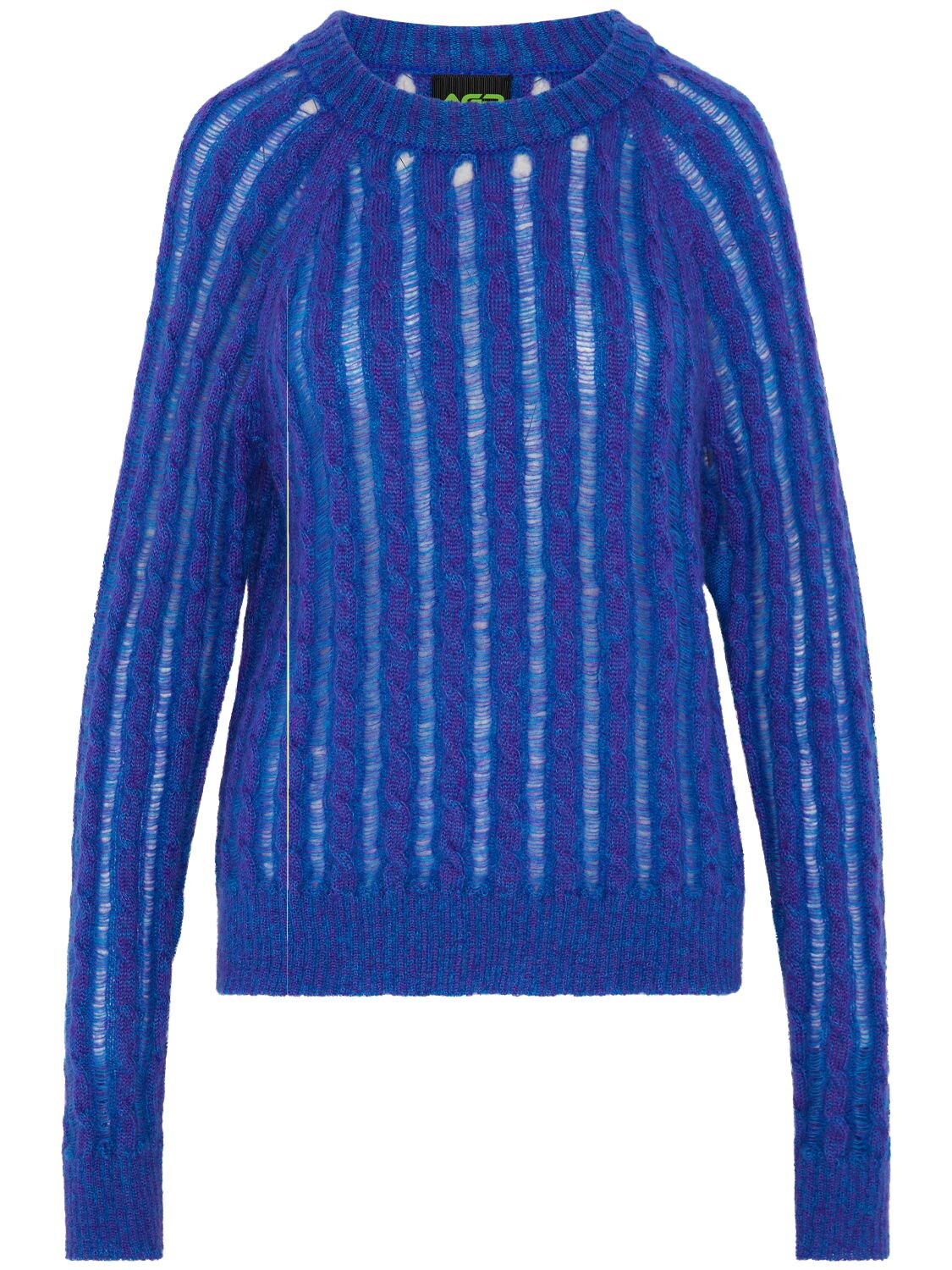 Mohair Blend Cable Knit Sweater - AGR - Modalova