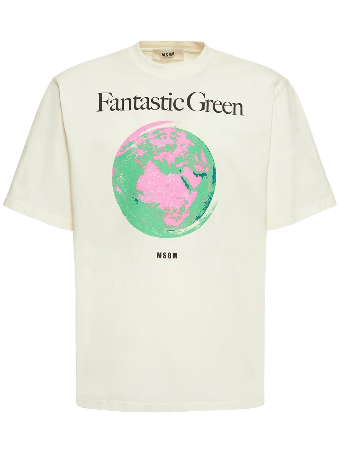 T-shirt Fantastic Green In Cotone Organico - MSGM - Modalova