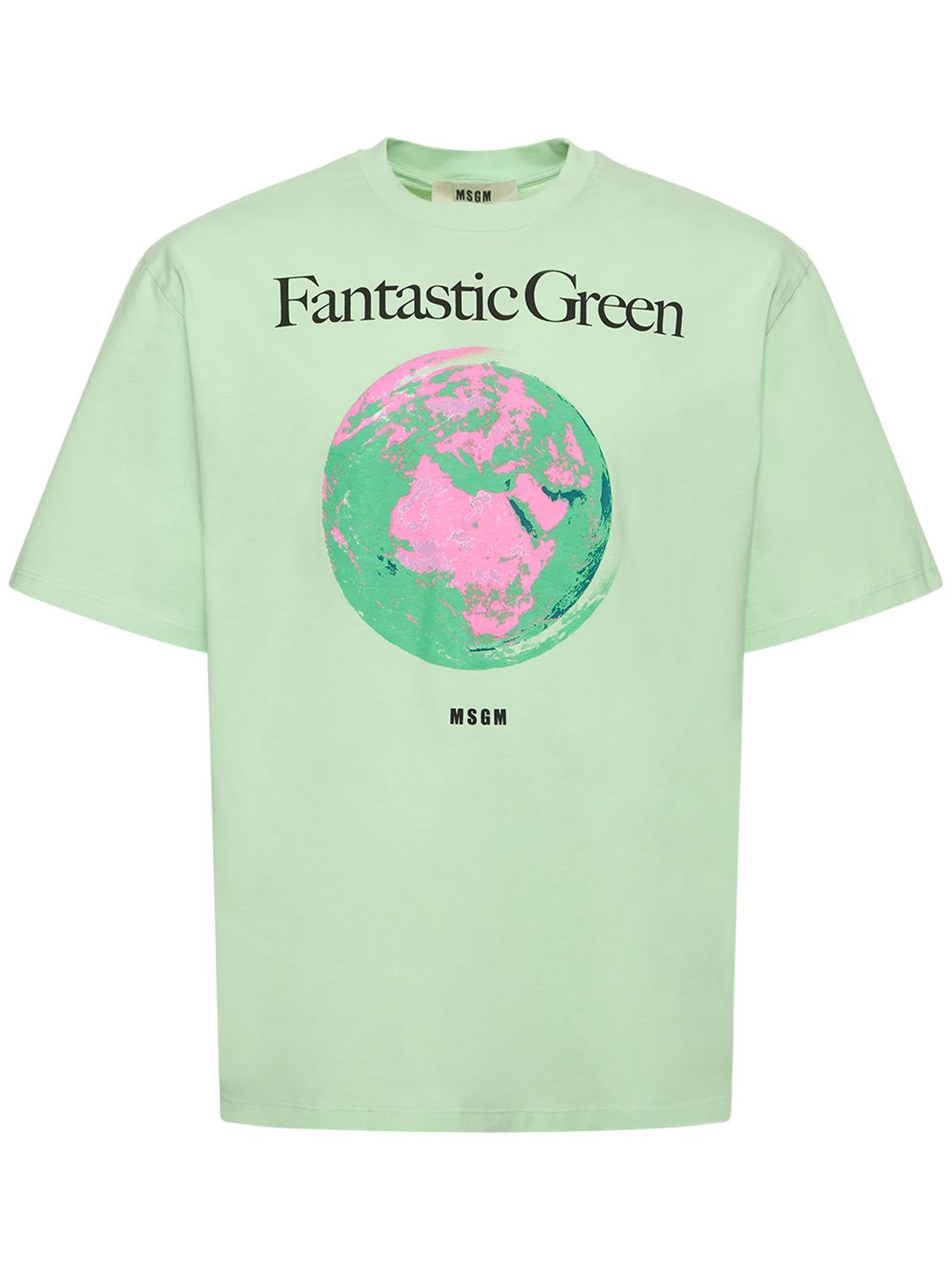 T-shirt Fantastic Green In Cotone Organico - MSGM - Modalova