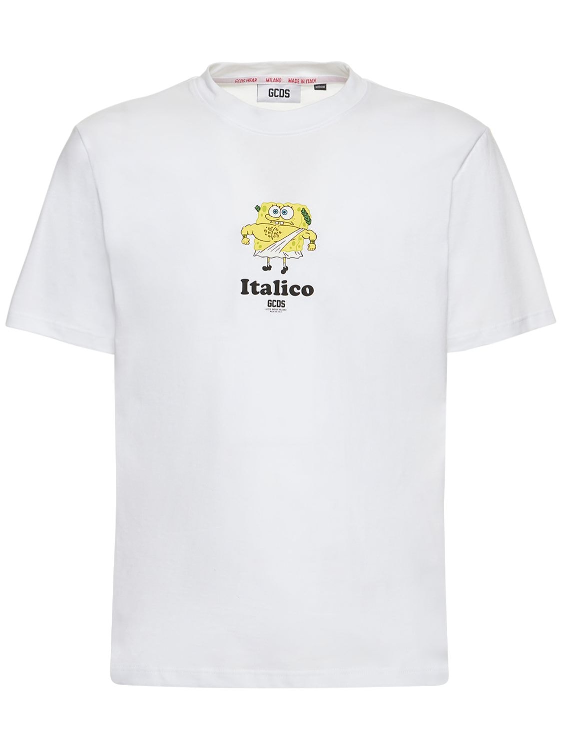 T-shirt „ X Spongebob Italico“ - GCDS - Modalova