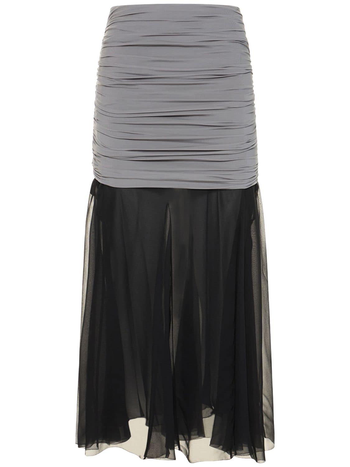 Jersey Chiffon Silk Long Skirt - TORY BURCH - Modalova