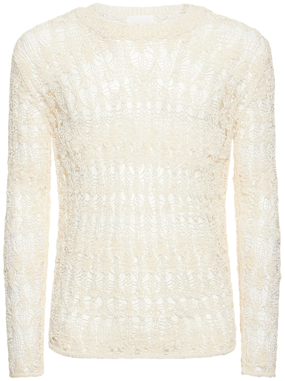 Cotton Blend Open Knit Sweater - ISABEL MARANT - Modalova