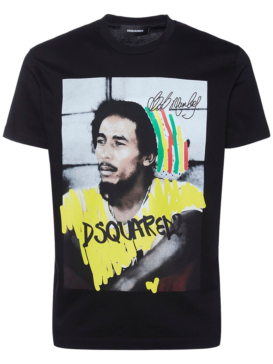T-shirt Bob Marley In Jersey Di Cotone - DSQUARED2 - Modalova