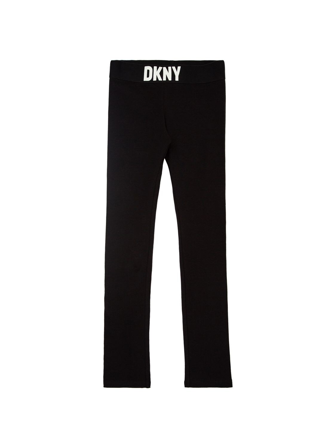 Leggings In Jersey Di Cotone Organico Con Logo - DKNY - Modalova