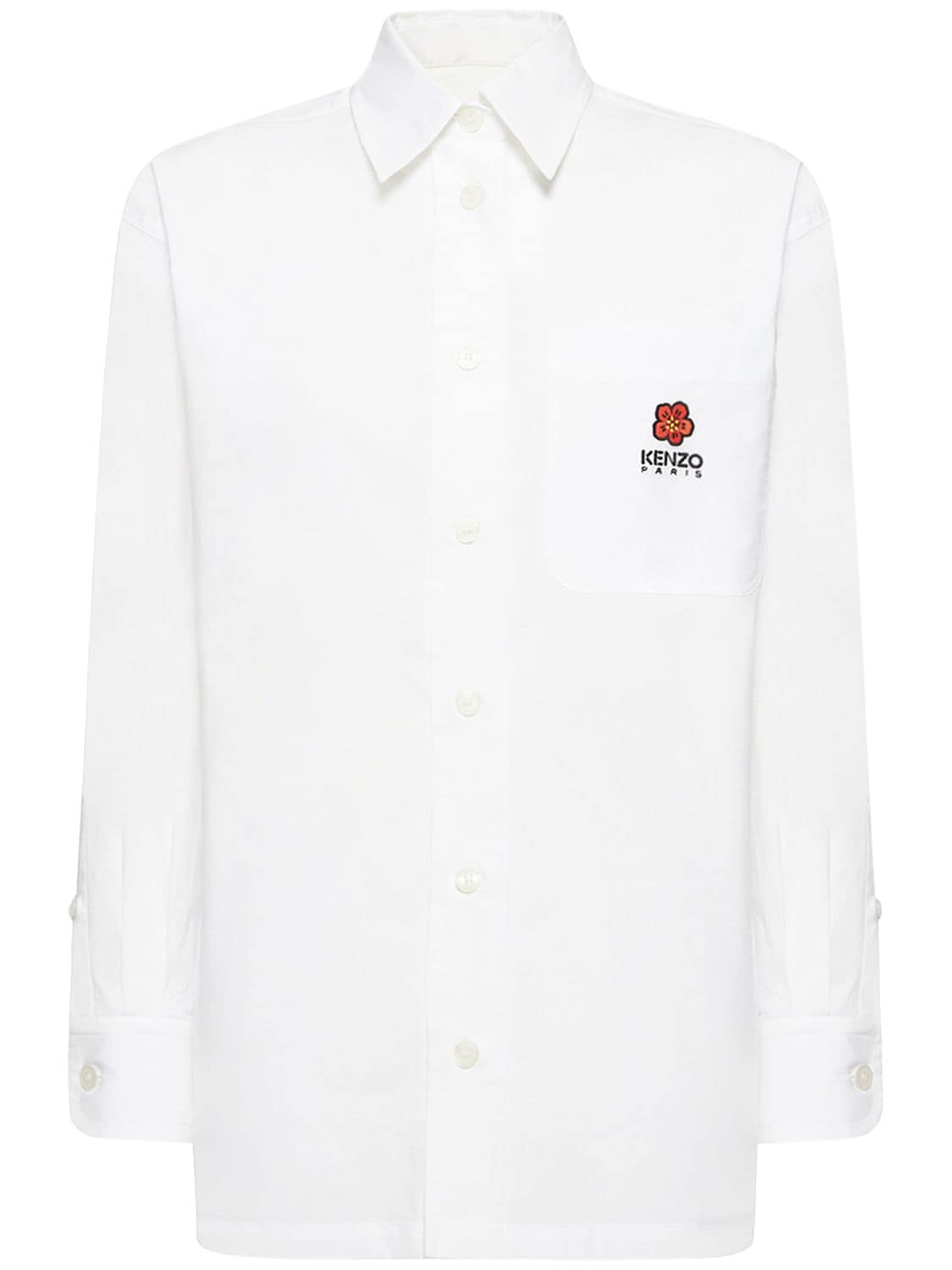 Oversized Cotton Shirt - KENZO PARIS - Modalova