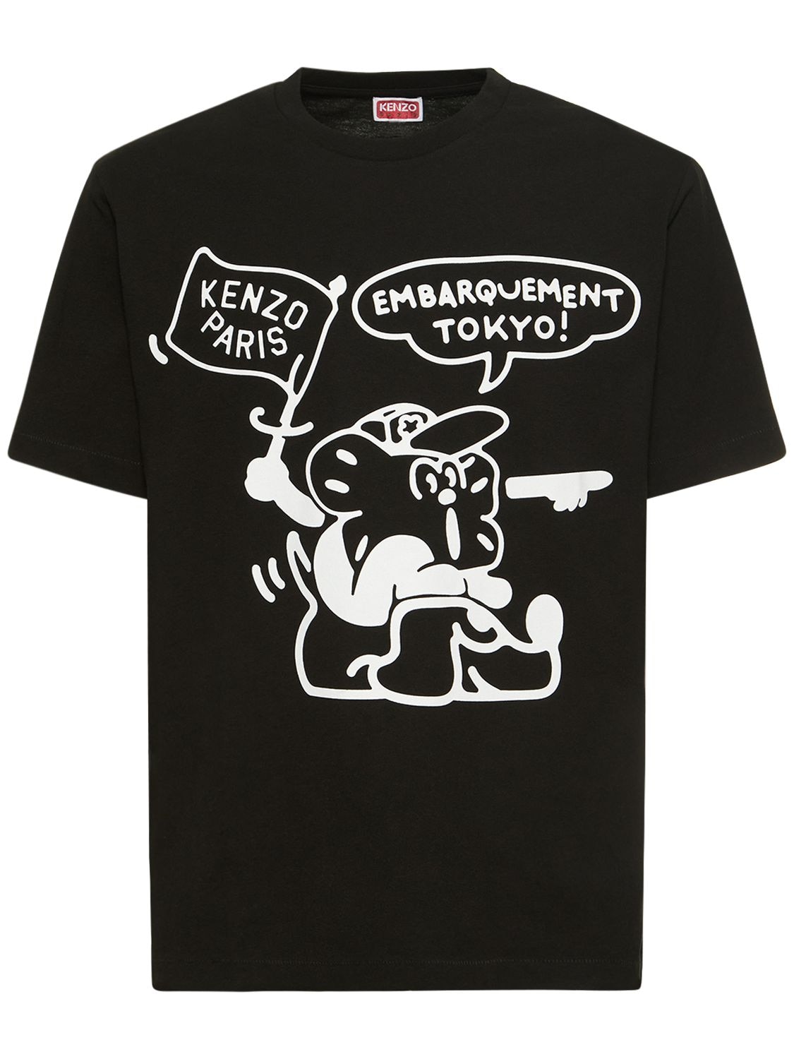 T-shirt Boke Boy In Jersey Con Stampa - KENZO PARIS - Modalova