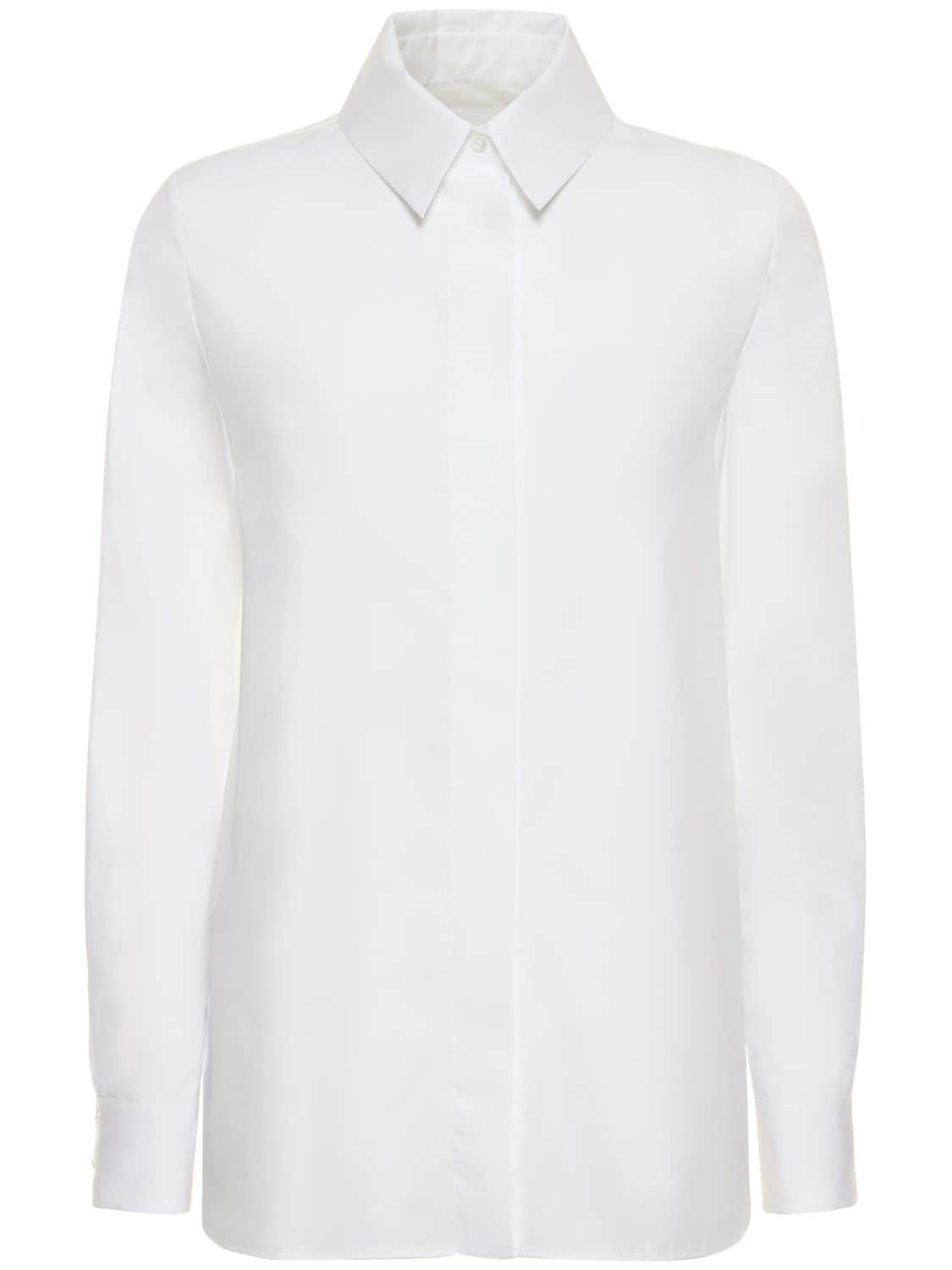 Cotton Poplin Shirt W/ Tuxedo Collar - ALEXANDRE VAUTHIER - Modalova