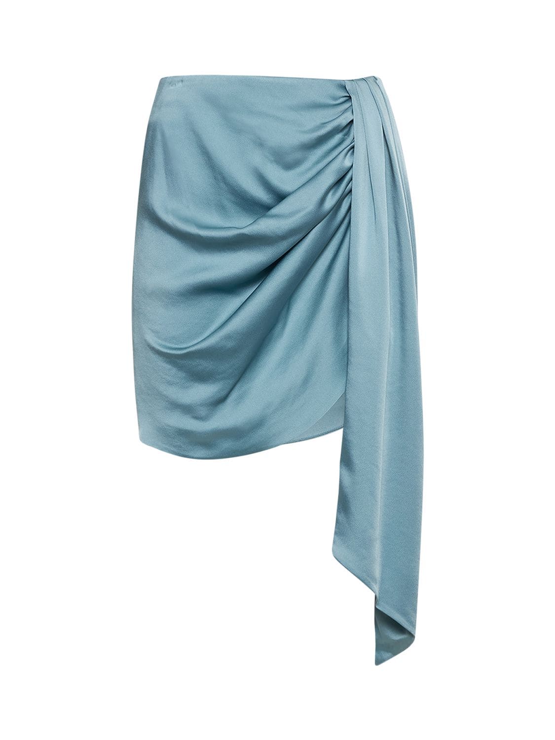 Mae Classic Draped Satin Mini Skirt - JONATHAN SIMKHAI - Modalova