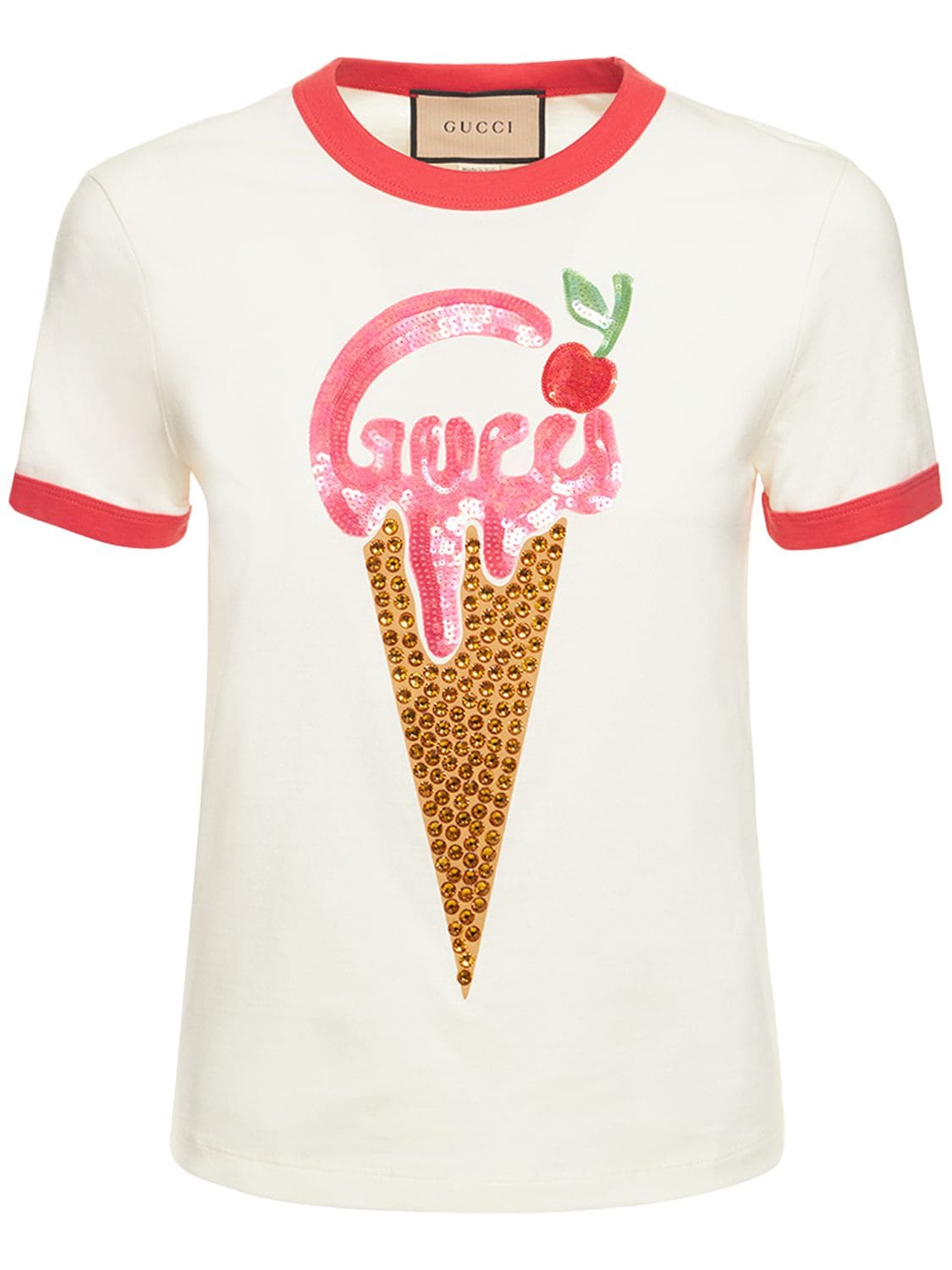 T-shirt Cosmogonie In Cotone Con Decorazioni - GUCCI - Modalova