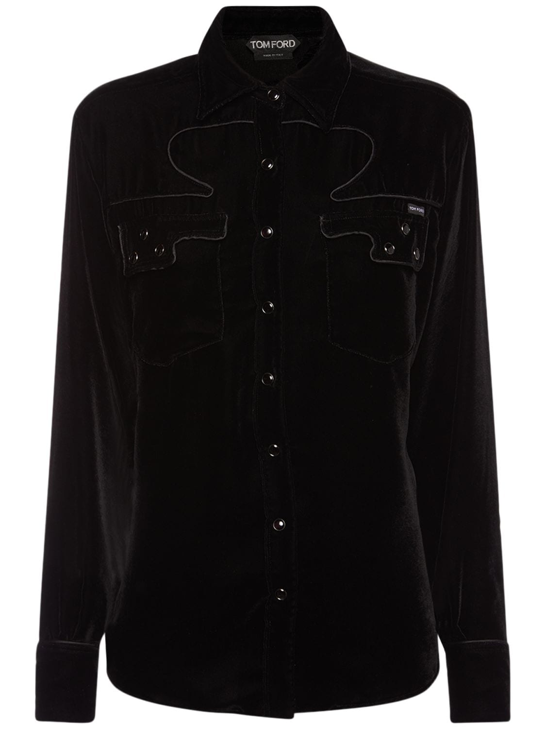 Camicia Relaxed Fit In Velluto - TOM FORD - Modalova