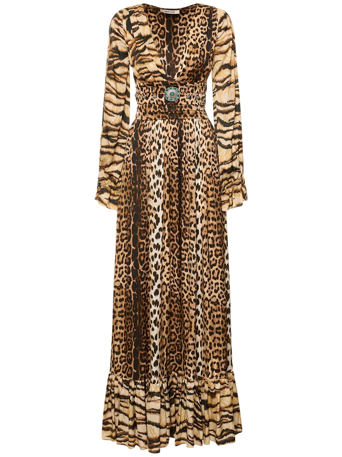Langes, Bedrucktes Kleid „jaguar“ - ROBERTO CAVALLI - Modalova
