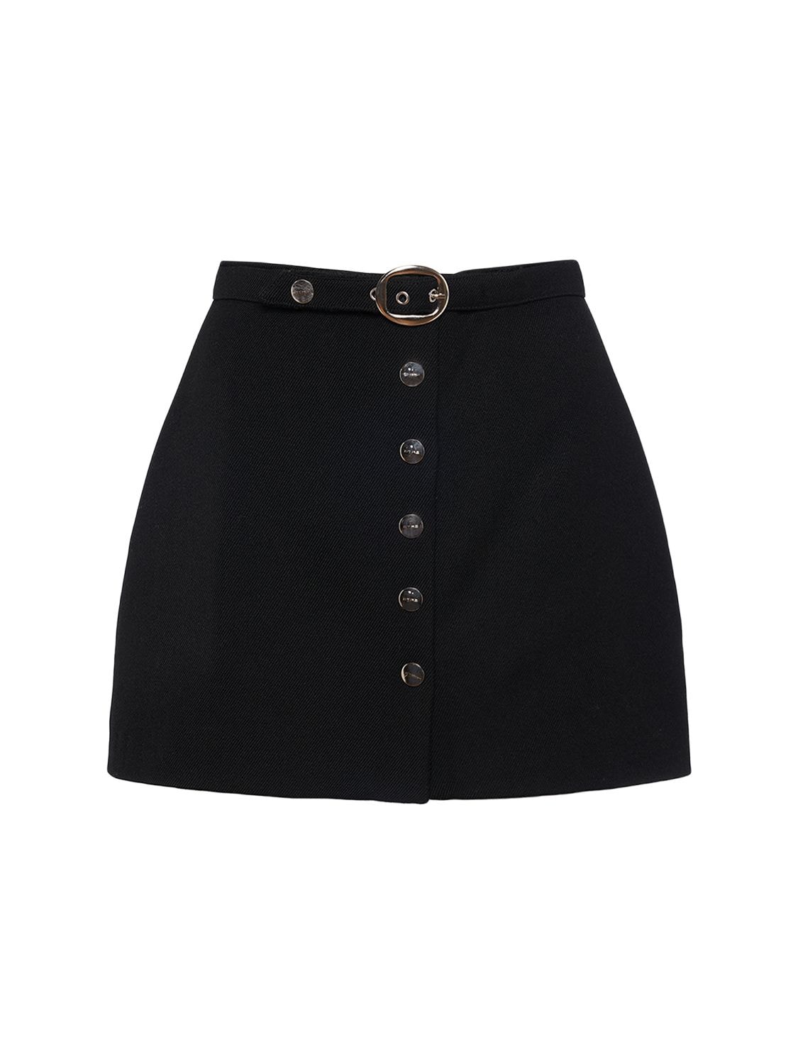 Wool & Viscose Twill Belted Mini Skirt - ETRO - Modalova