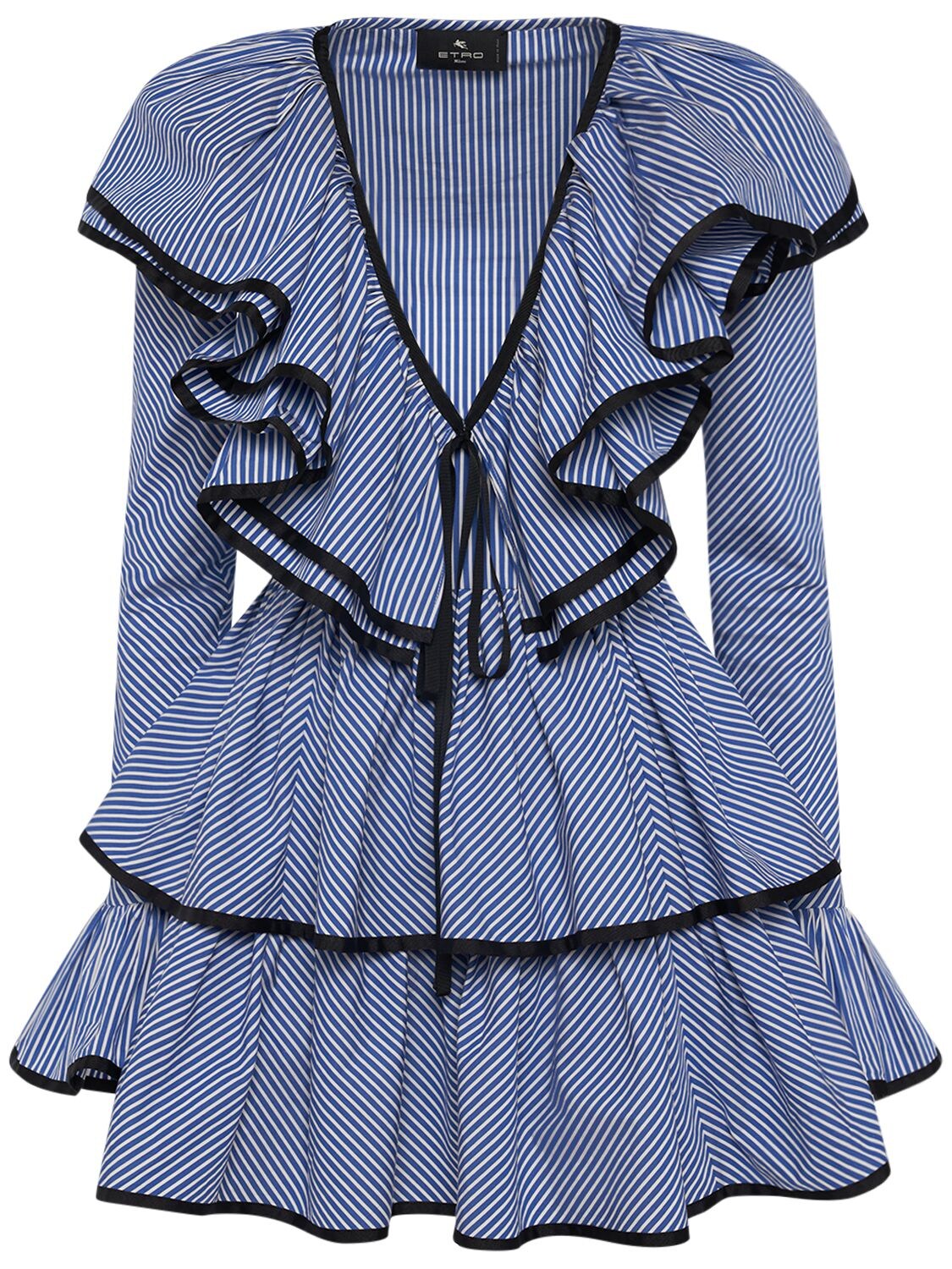 Ruffled Cotton Poplin Mini Dress - ETRO - Modalova