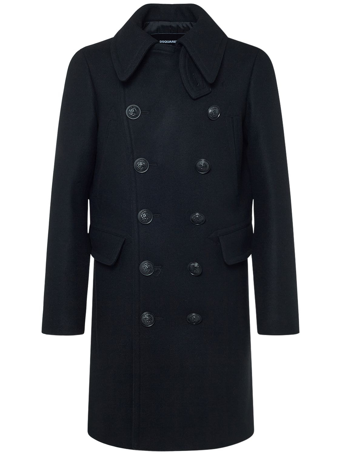 Zweireihiger Mantel Aus Wollmischung - DSQUARED2 - Modalova