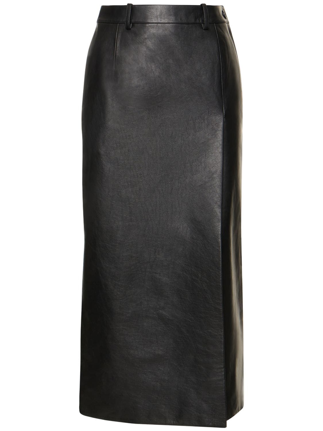 Tailored Leather Skirt W/ Slit - BALENCIAGA - Modalova