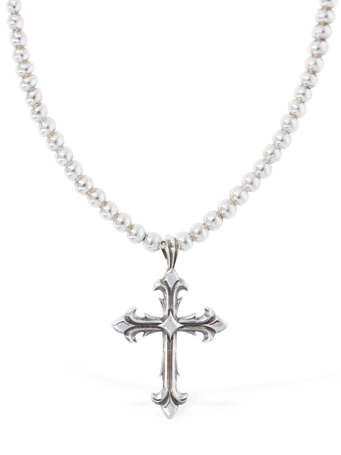 Fleury Cross Beaded Chain Necklace - EMANUELE BICOCCHI - Modalova