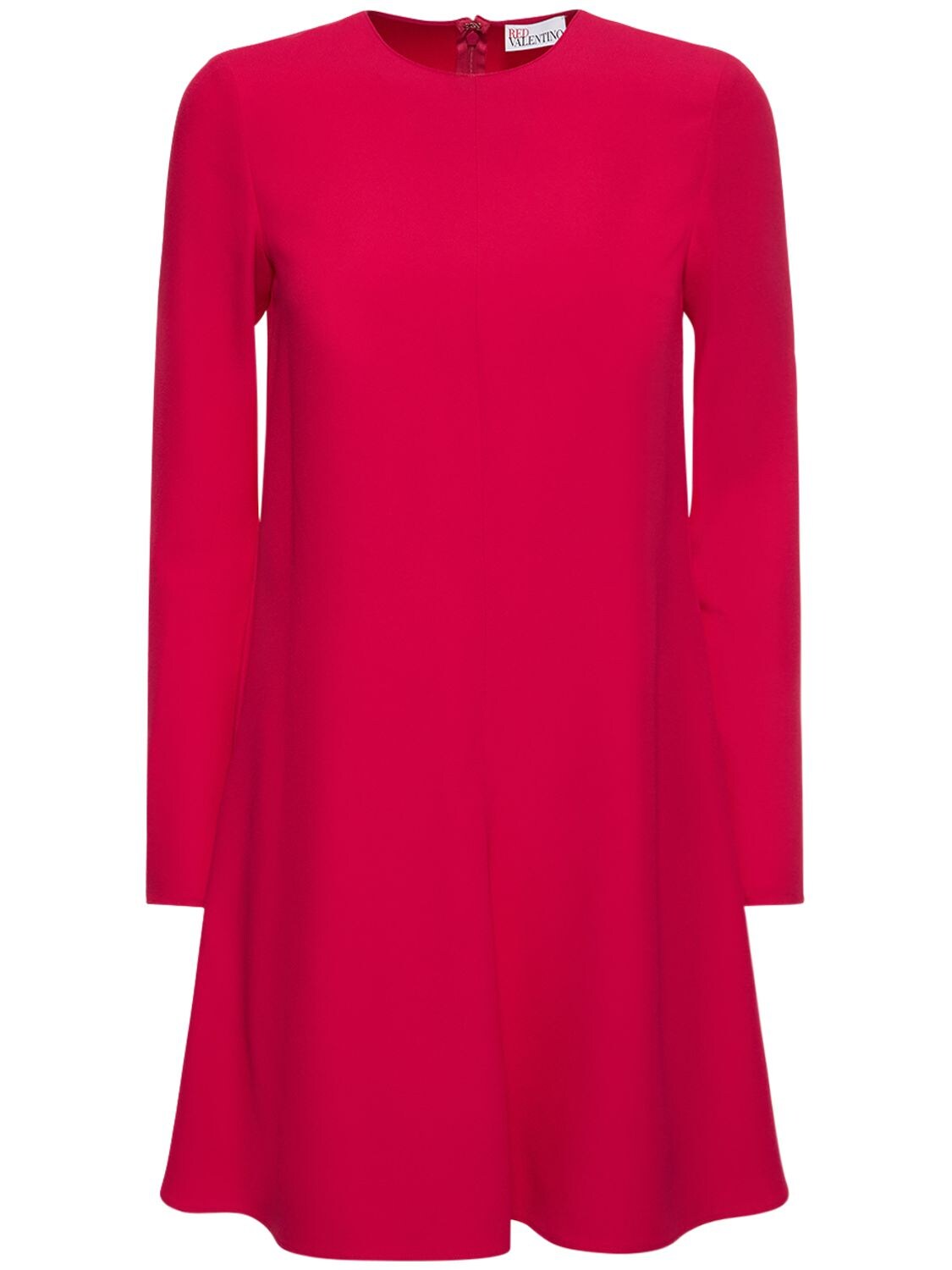 Satin Crepe Long Sleeved Mini Dress - RED VALENTINO - Modalova