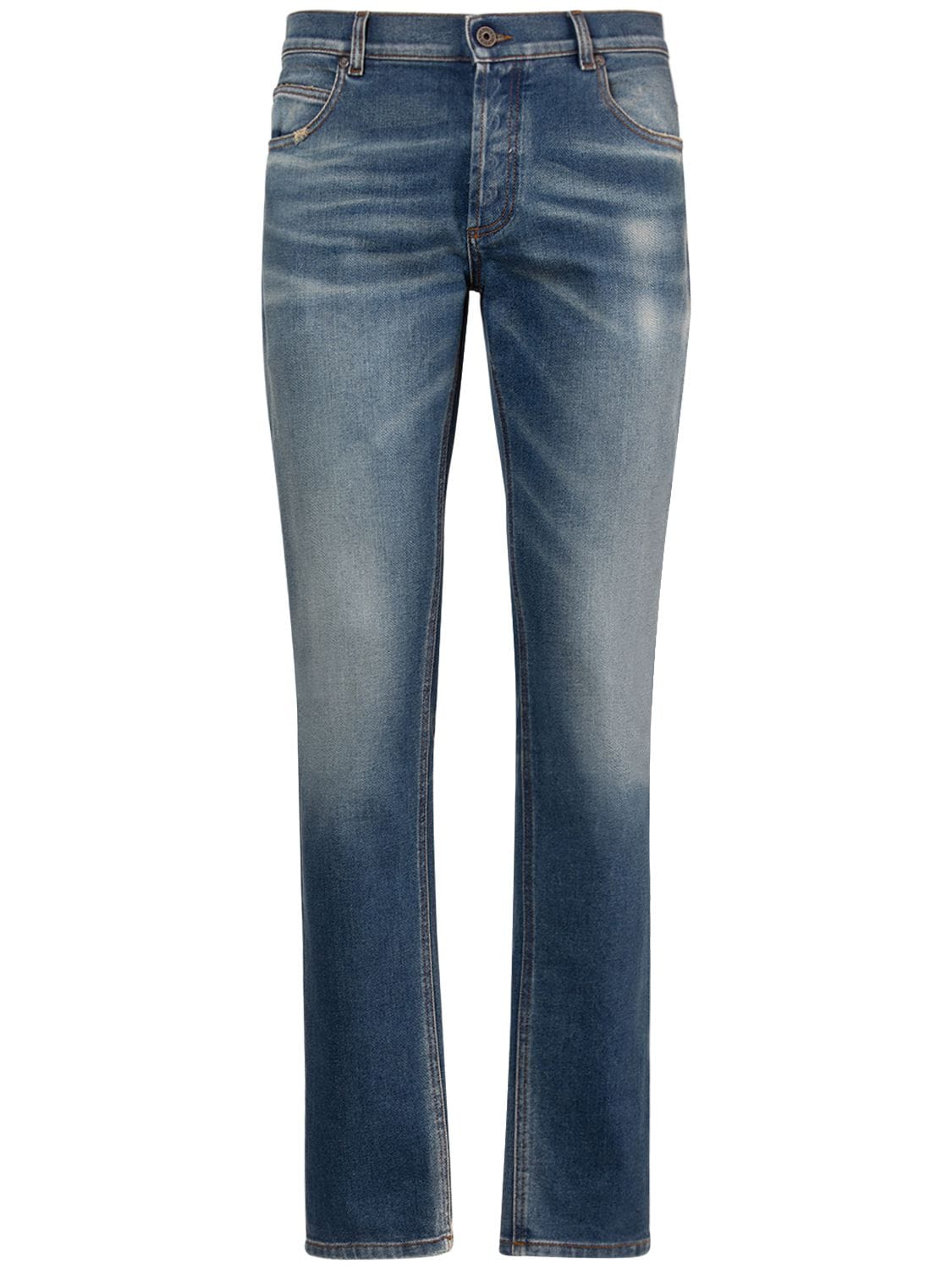 Jeans Slim Fit In Denim Di Cotone Stretch - BALMAIN - Modalova