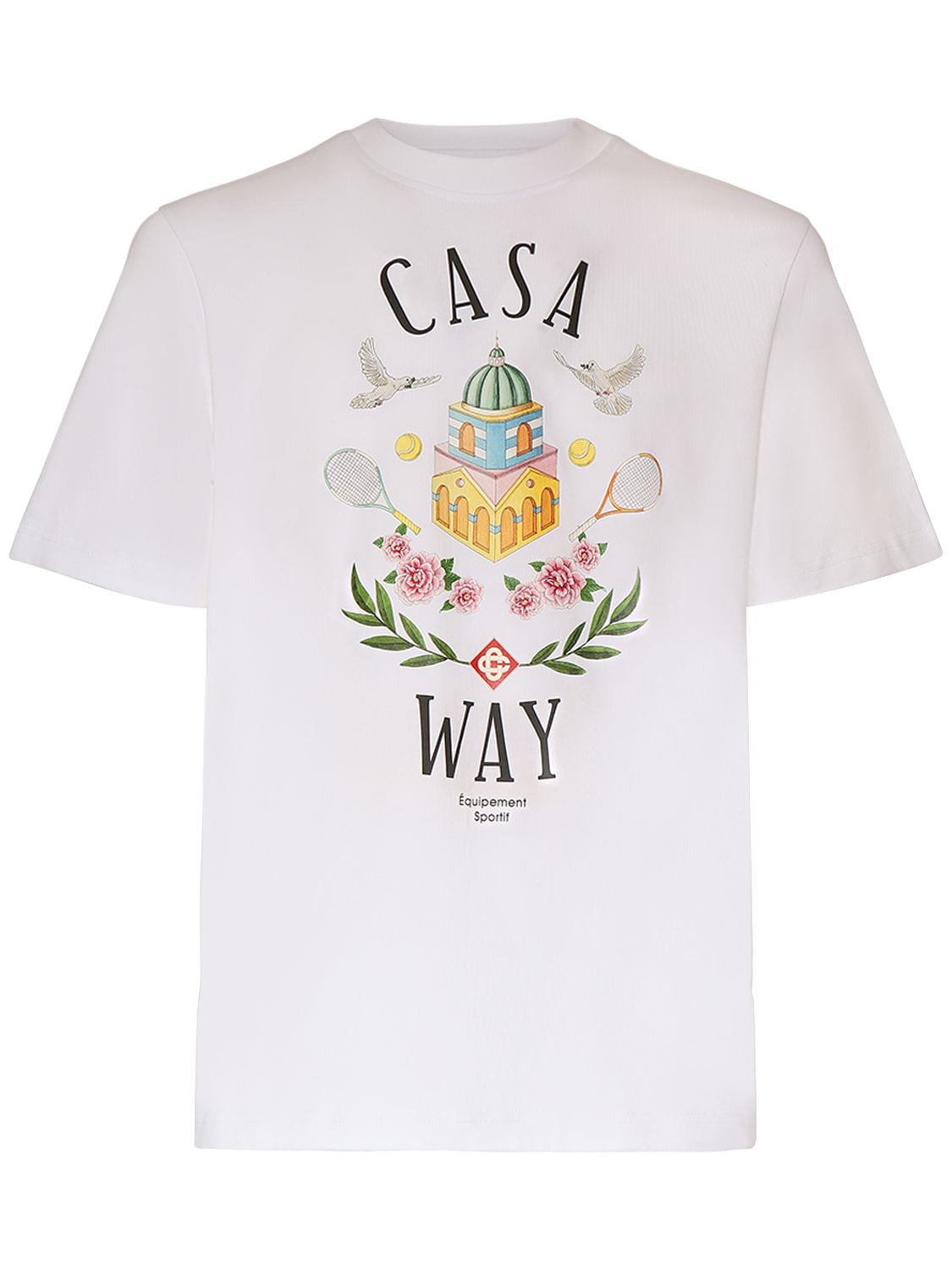 T-shirt Casa Way In Cotone Organico Con Stampa - CASABLANCA - Modalova