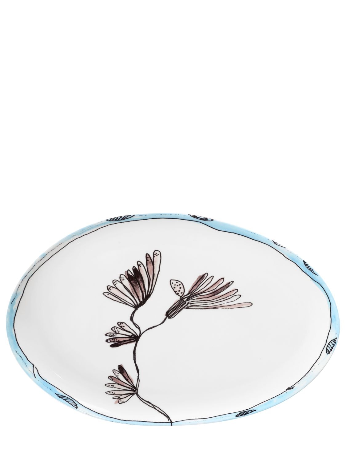 Camellia Aubergine Oval Plate - MARNI BY SERAX - Modalova