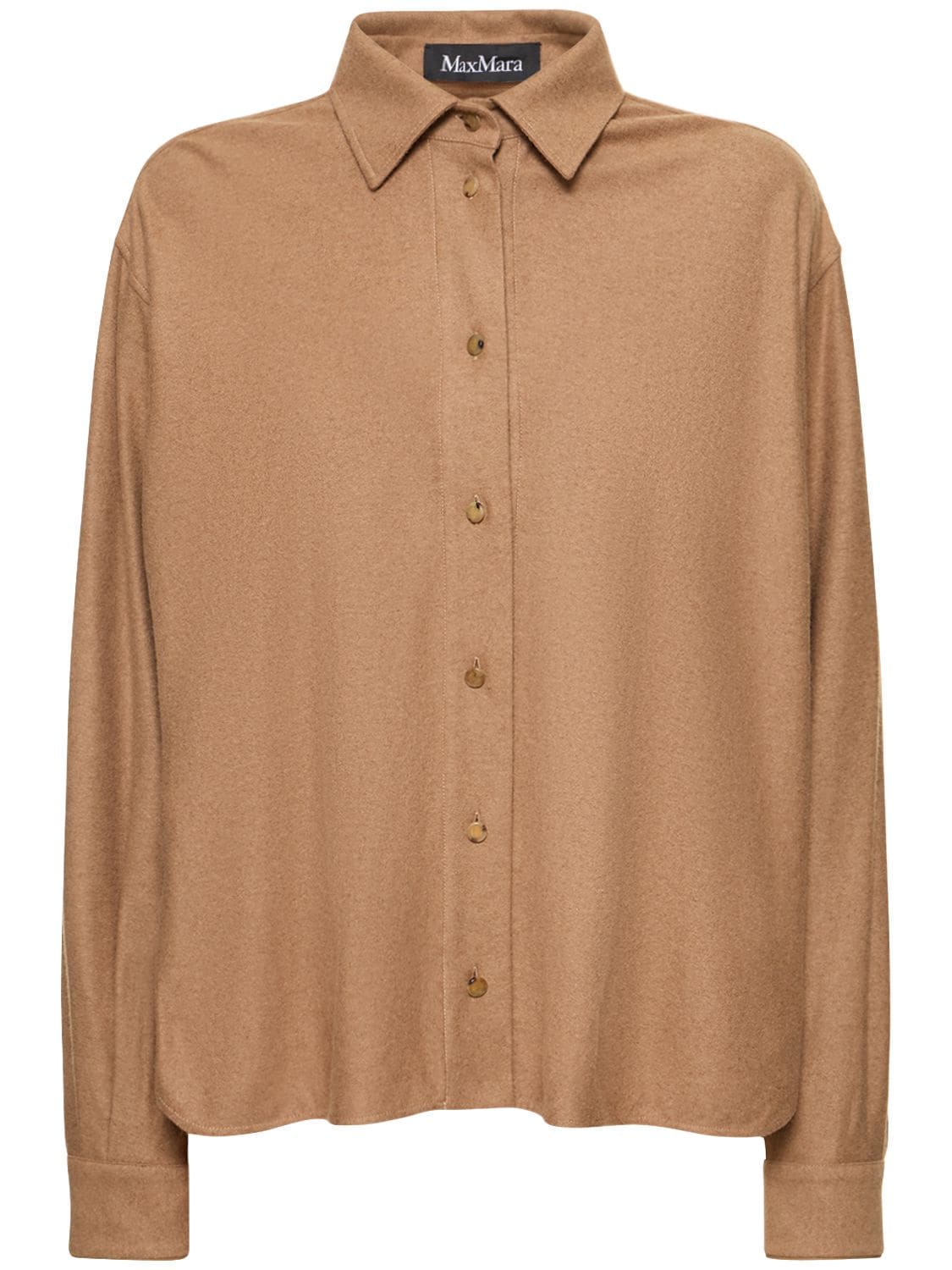 Lvr Exclusive Camel Flannel Shirt - MAX MARA - Modalova